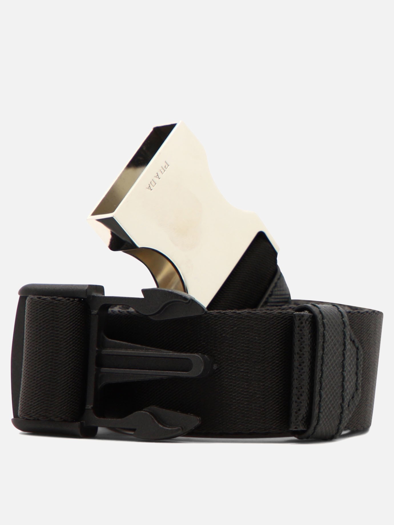 Woven nylon belt by Prada