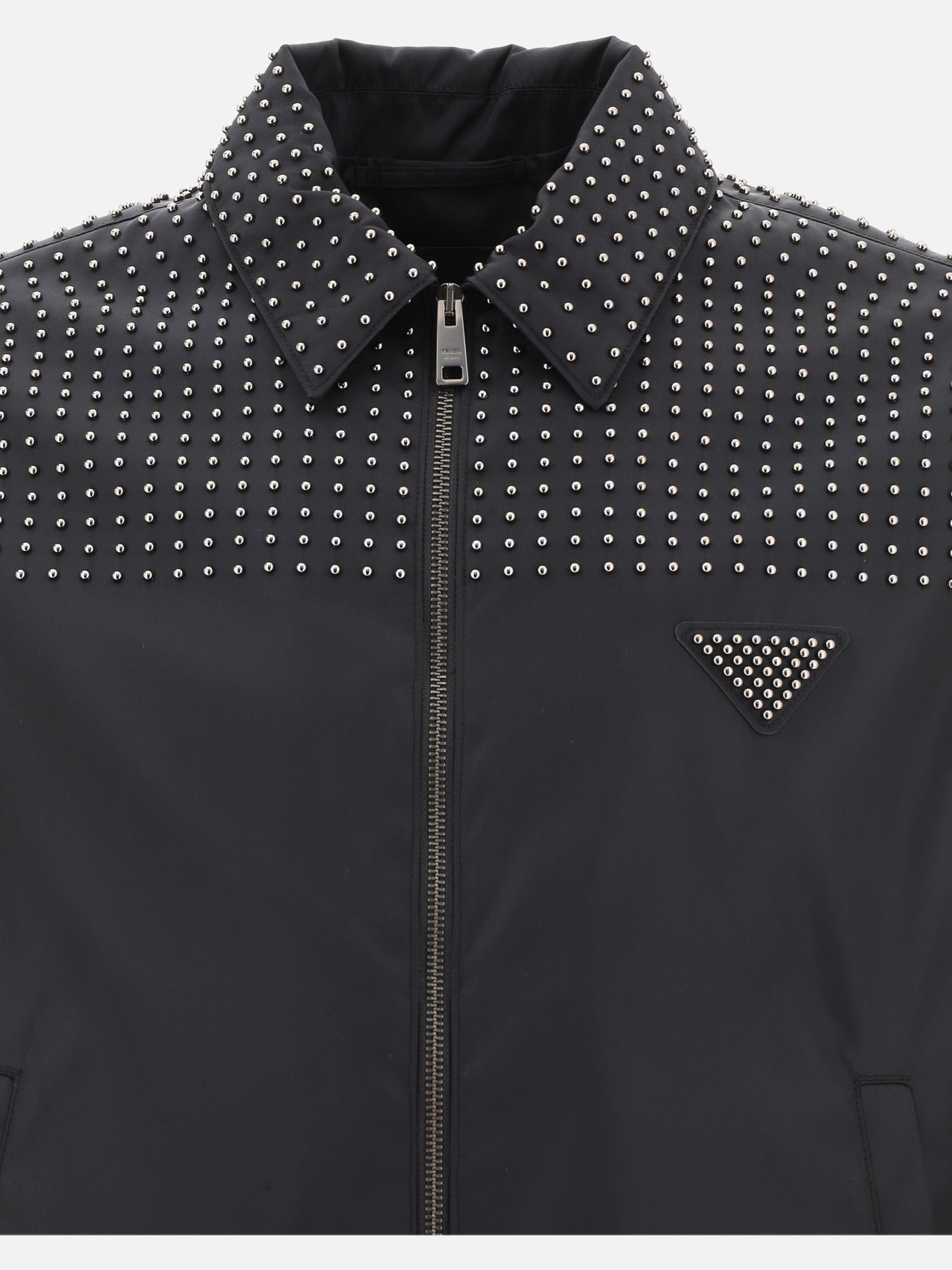  Re-Nylon  studded jacket by Prada
