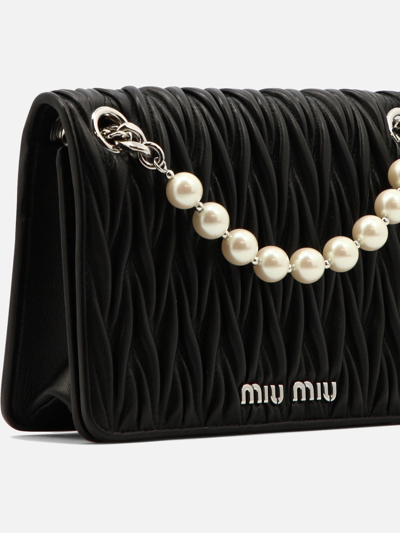 Crossbody bag in quilted nappa leather by Miu Miu
