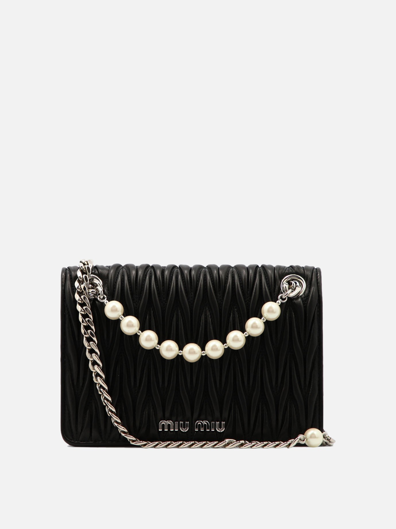 Crossbody bag in quilted nappa leather by Miu Miu