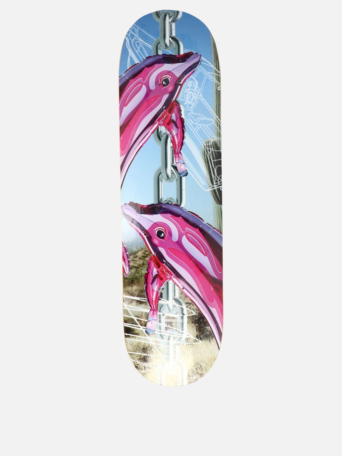 Skateboard  Pink Dolphin Deck 8.25  by Call Me 917