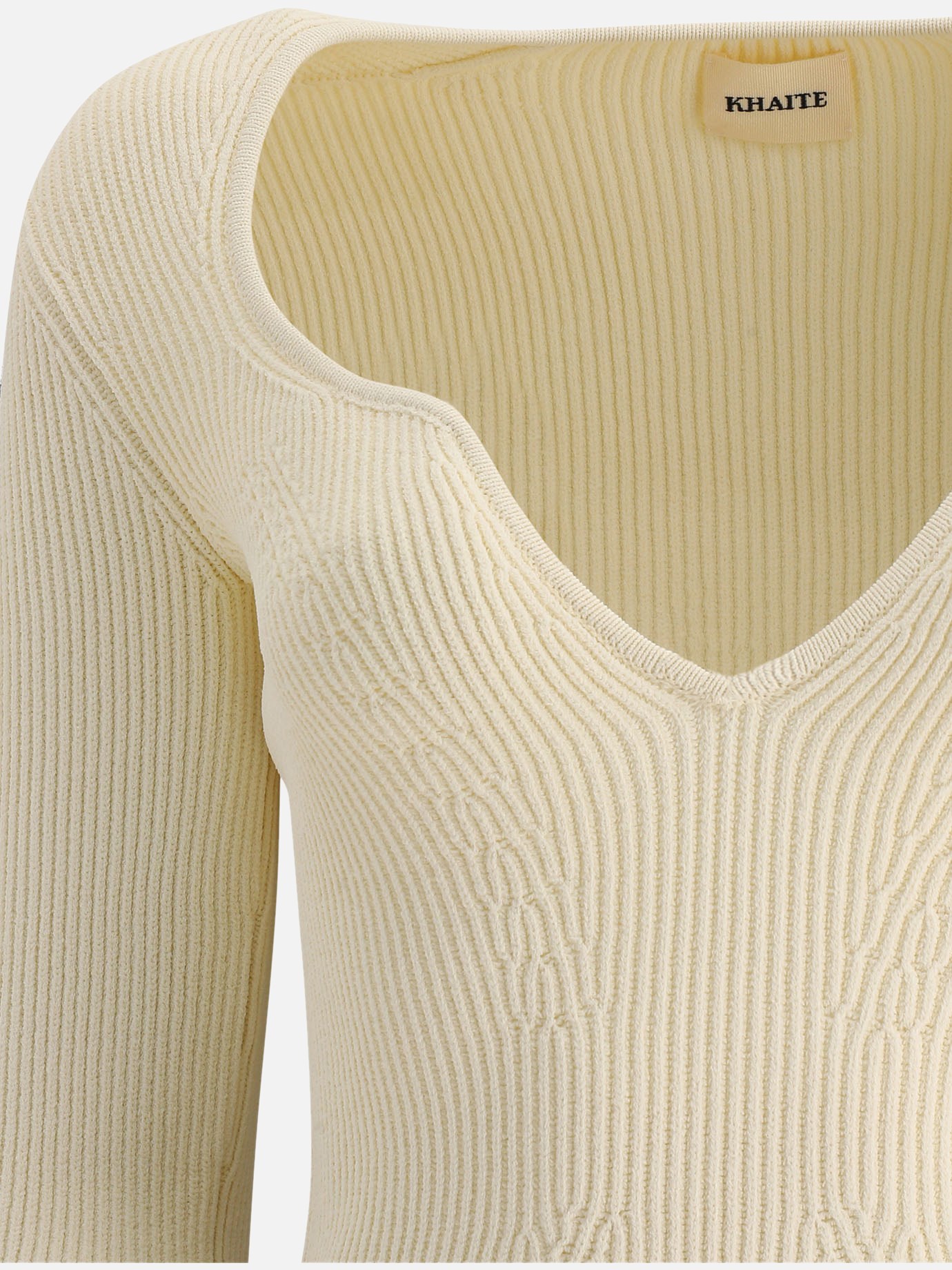 Ribbed flared sweater by Khaite