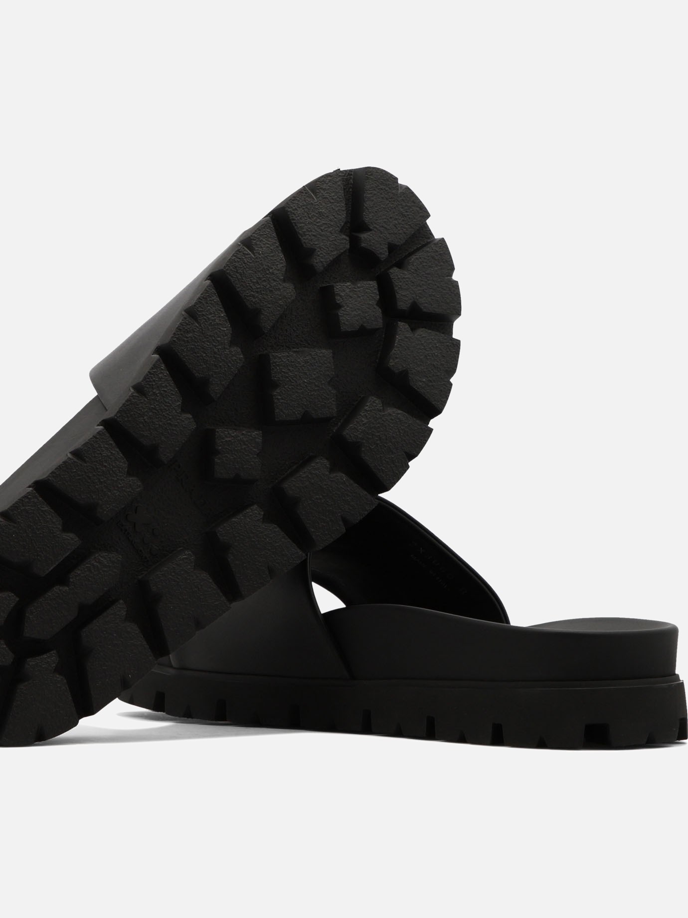 Sandals with logo by Prada
