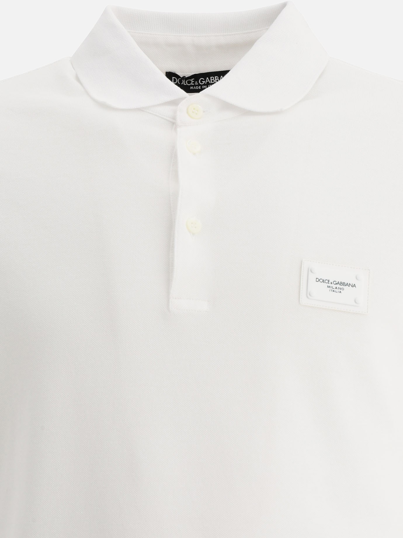 Polo shirt with plaque by Dolce & Gabbana
