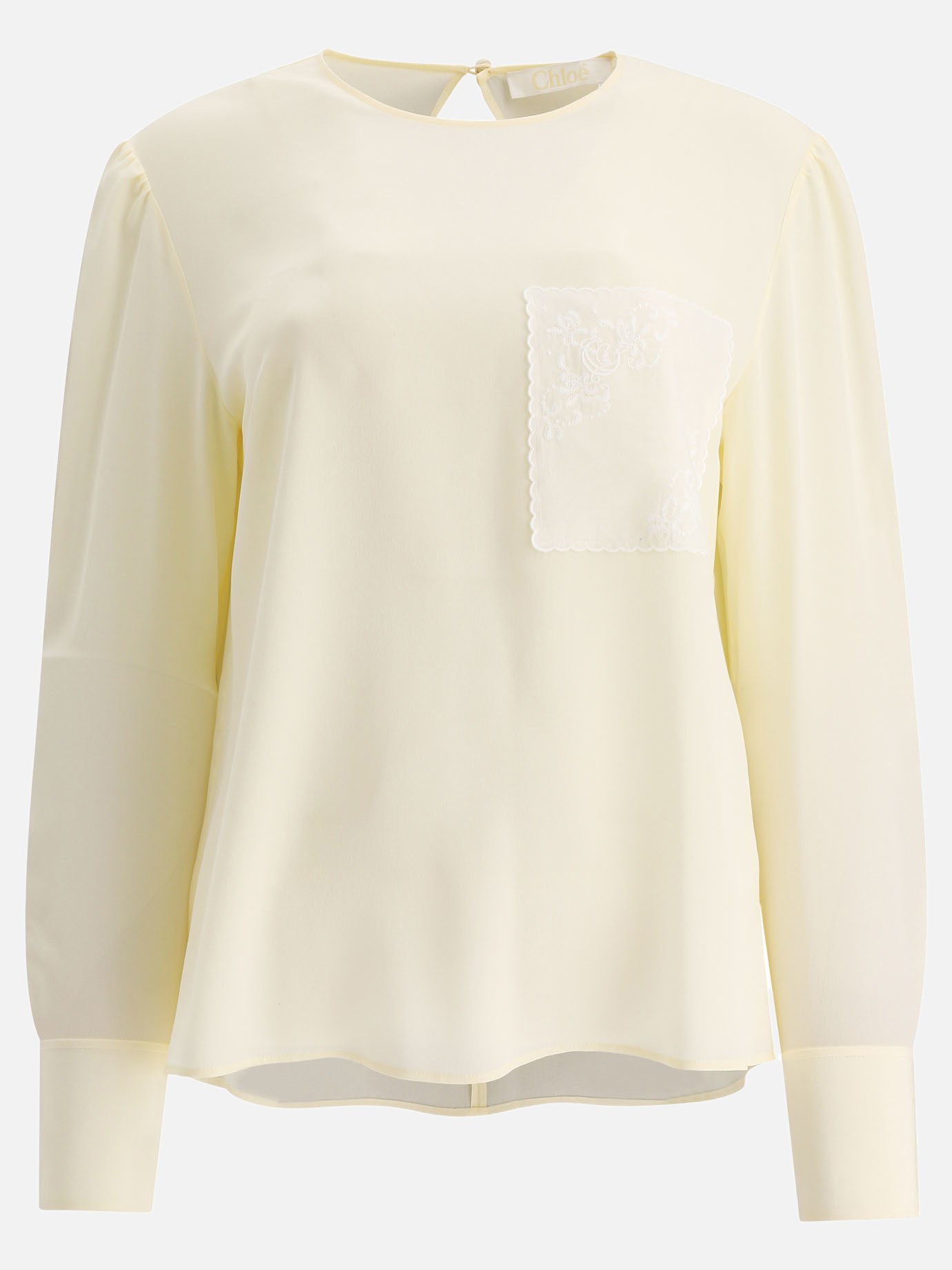 Blouse with embroidered pocket by Chloé