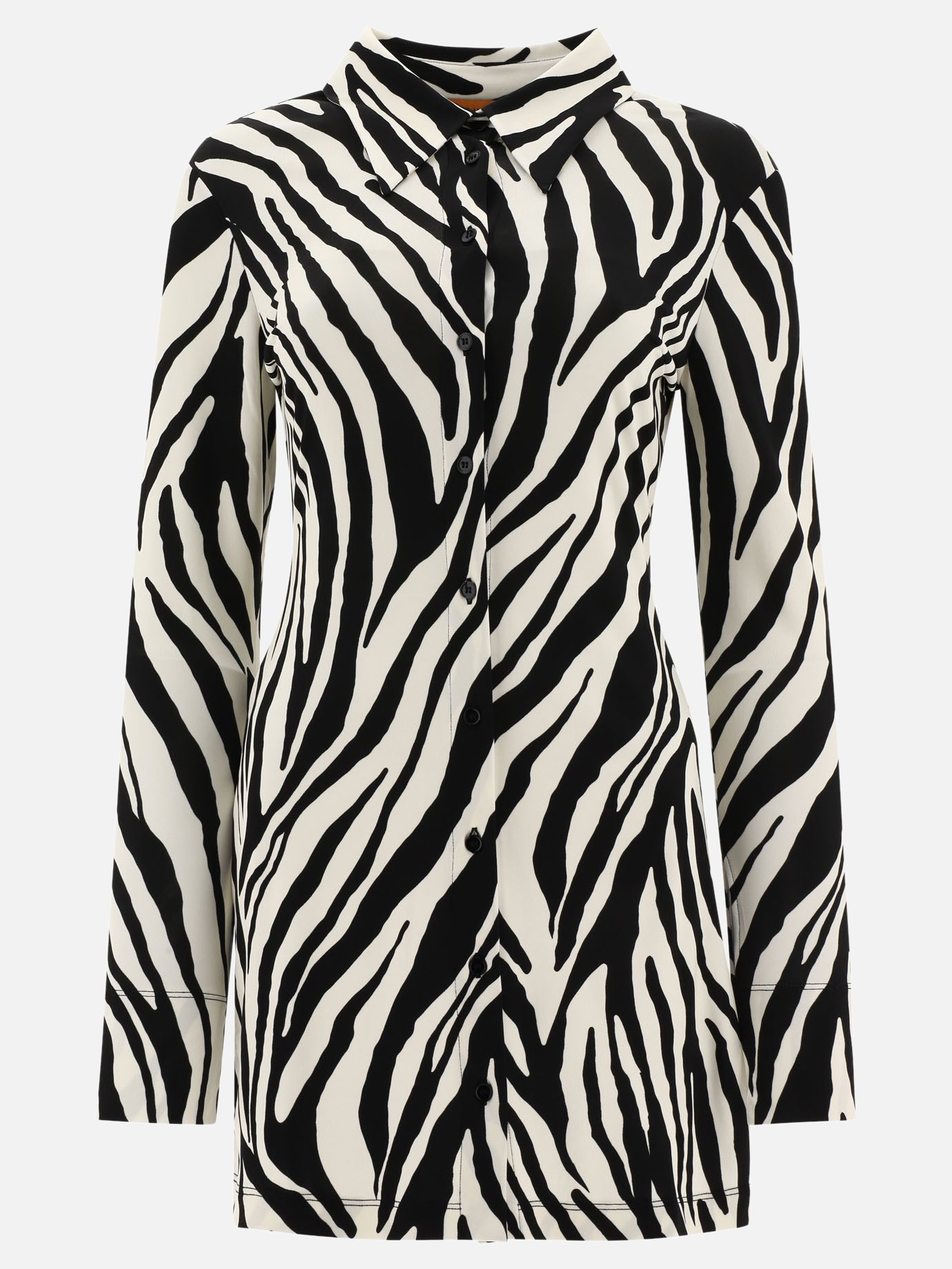 Zebra print shirt dress