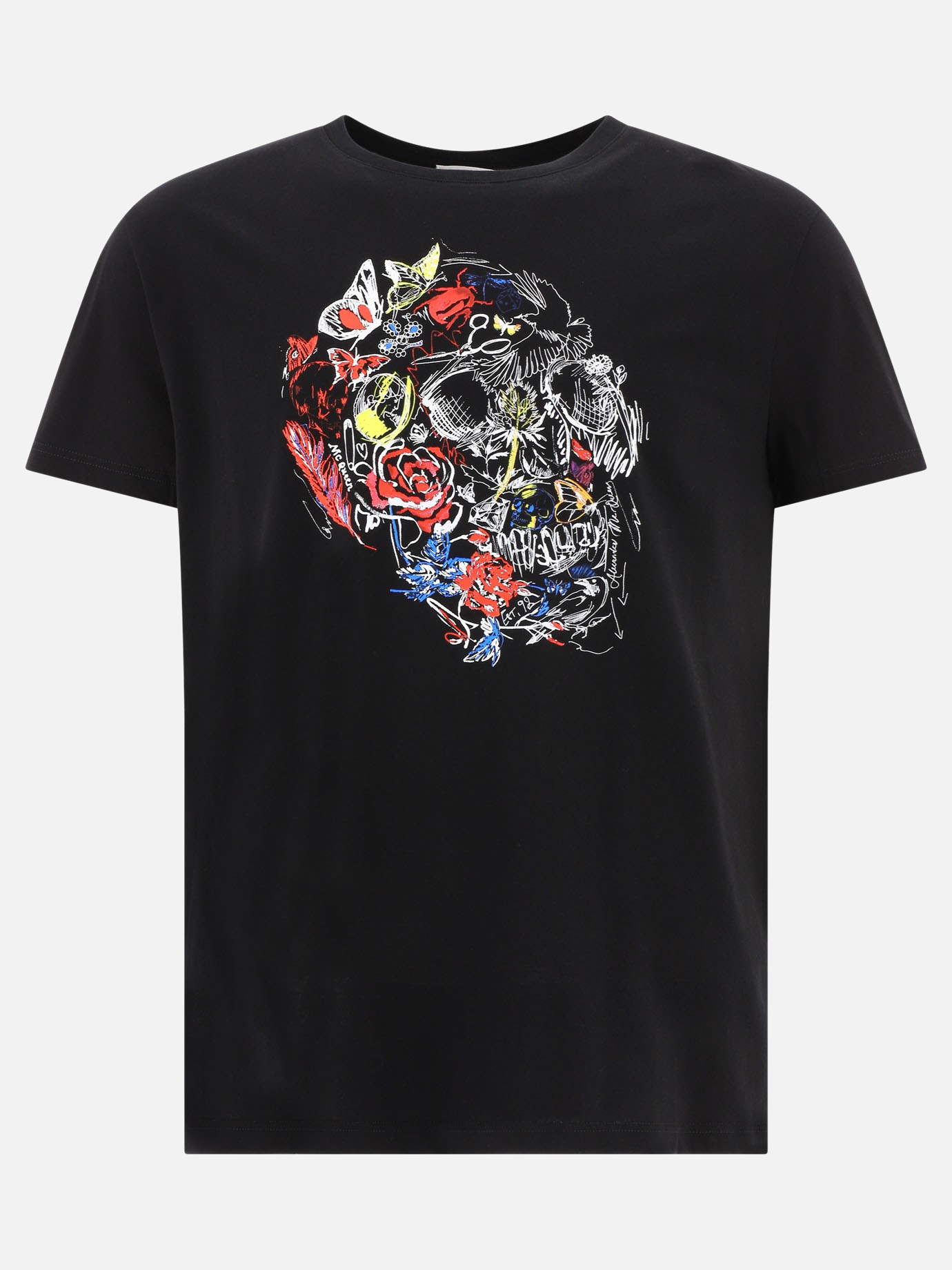  Doodle Skull  t-shirt by Alexander McQueen