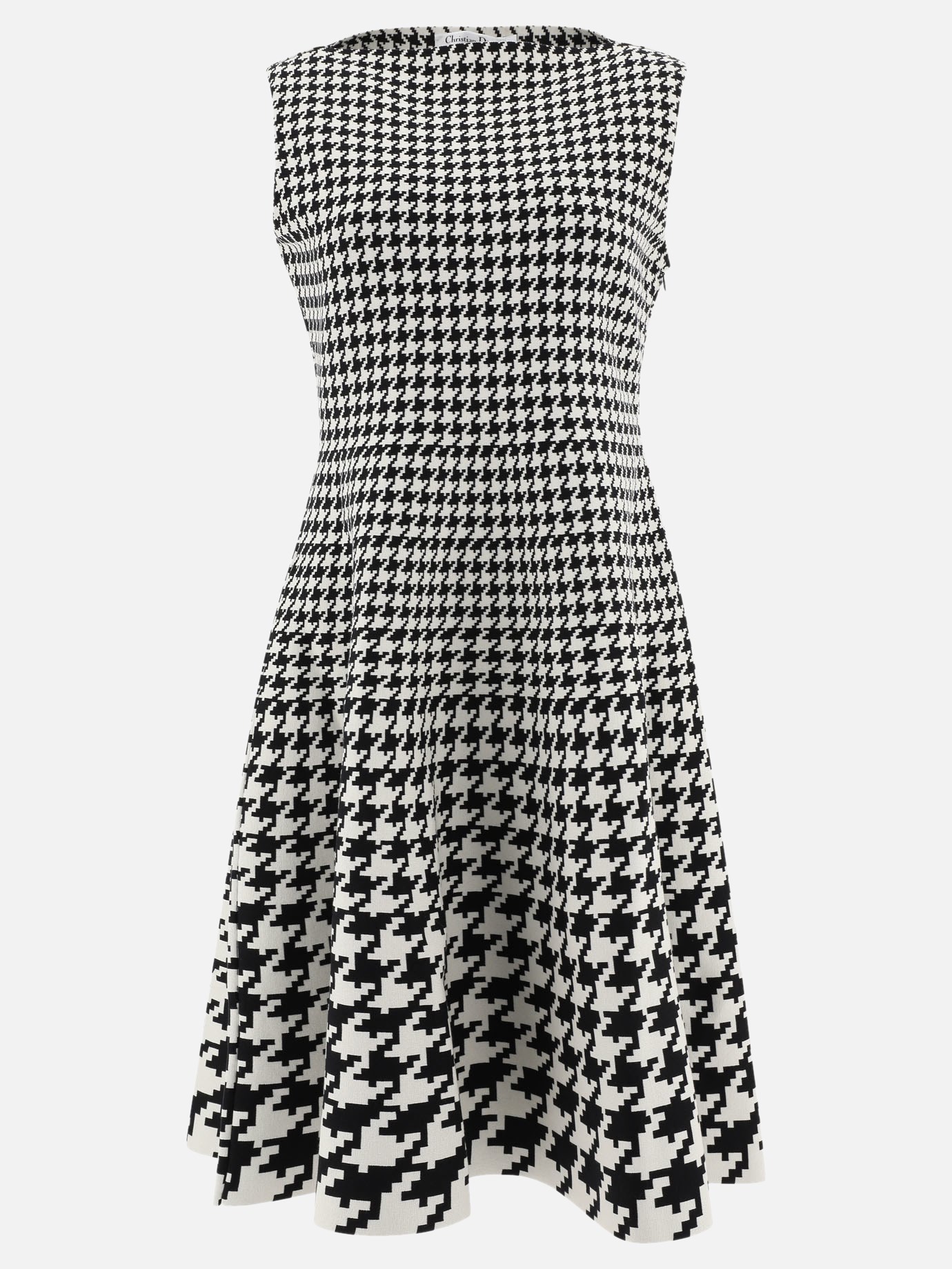 Flared houndstooth dress by Dior