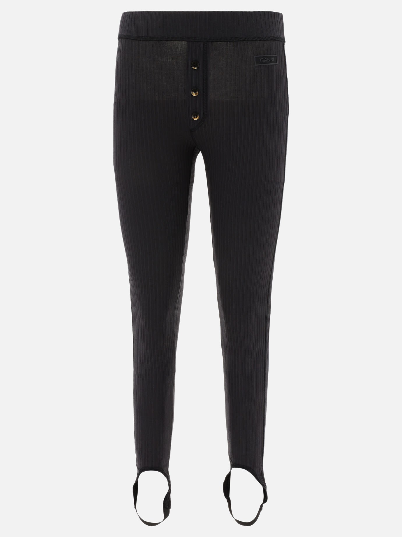 Ribbed leggings with stirrup