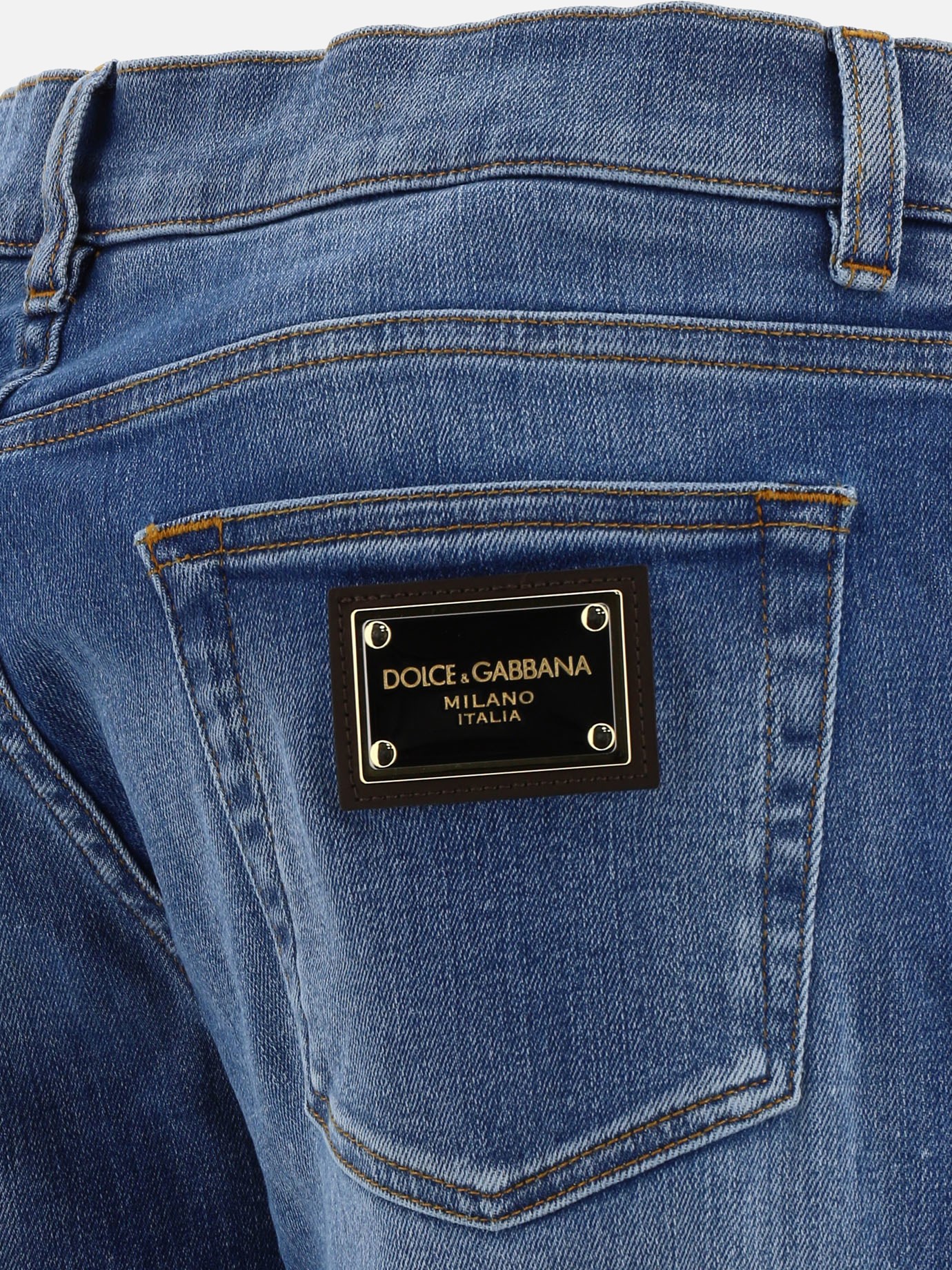 Jeans con placchetta by Dolce & Gabbana