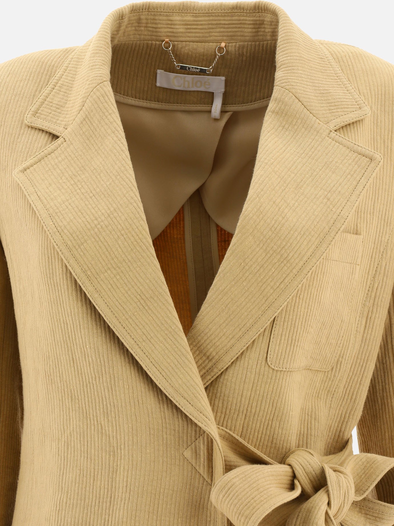 Ribbed jacket with belt by Chloé