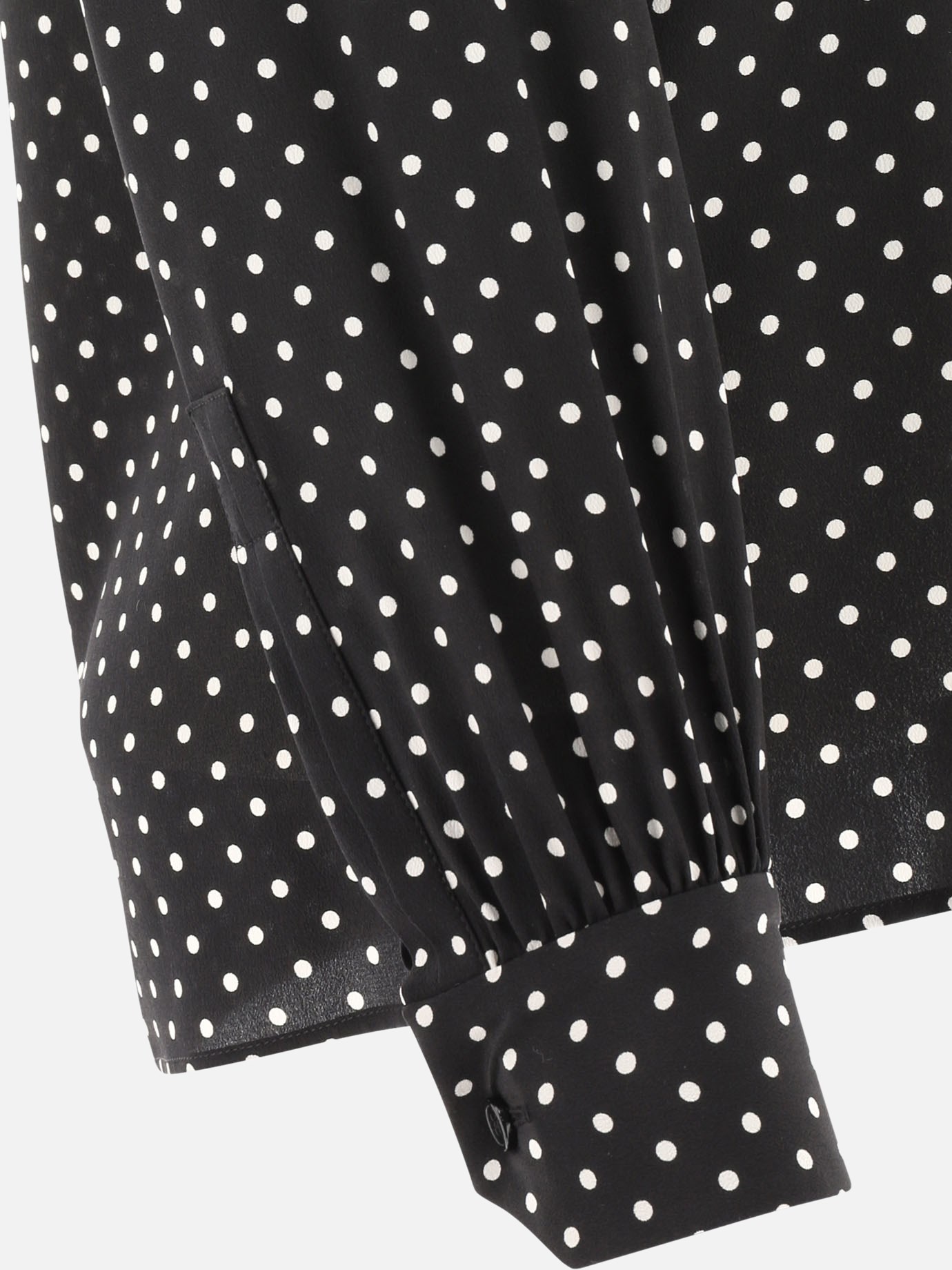 Polka dot blouse with bow by Saint Laurent