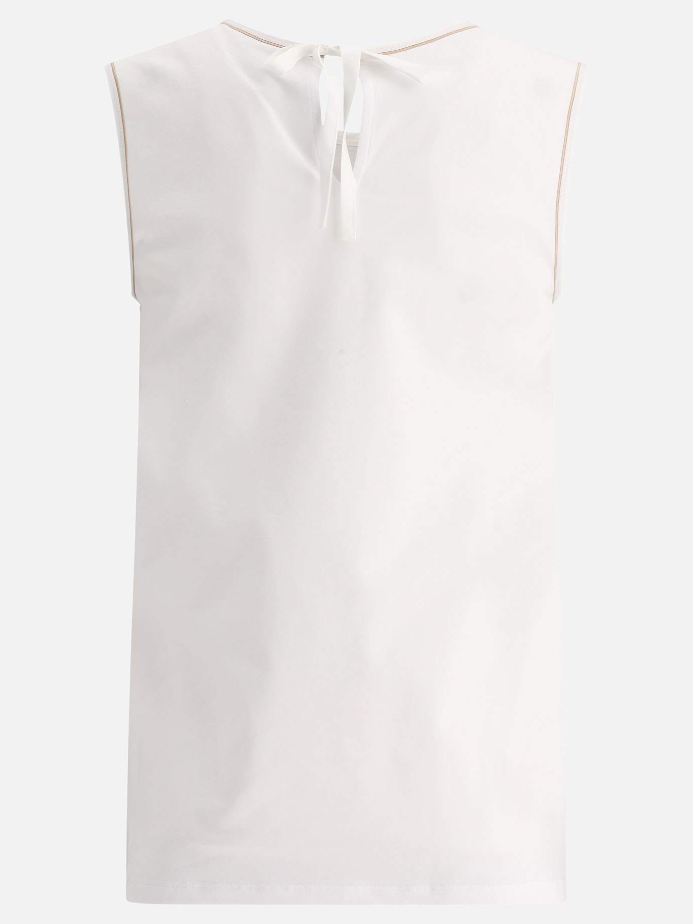 Sleeveless top with cut-out by Peserico