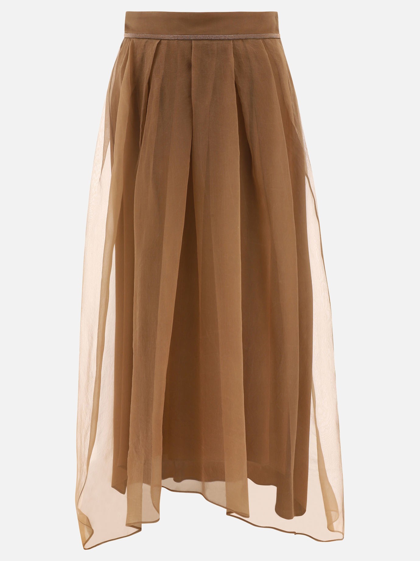 Asymmetrical layered skirt