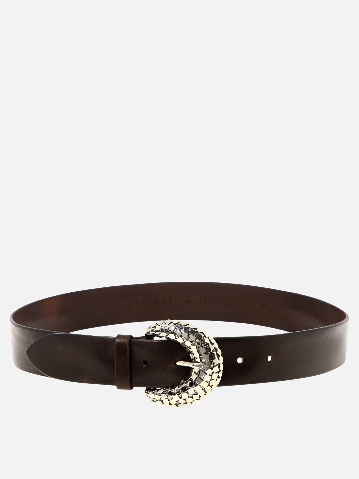 Belt with silver buckle by Orciani