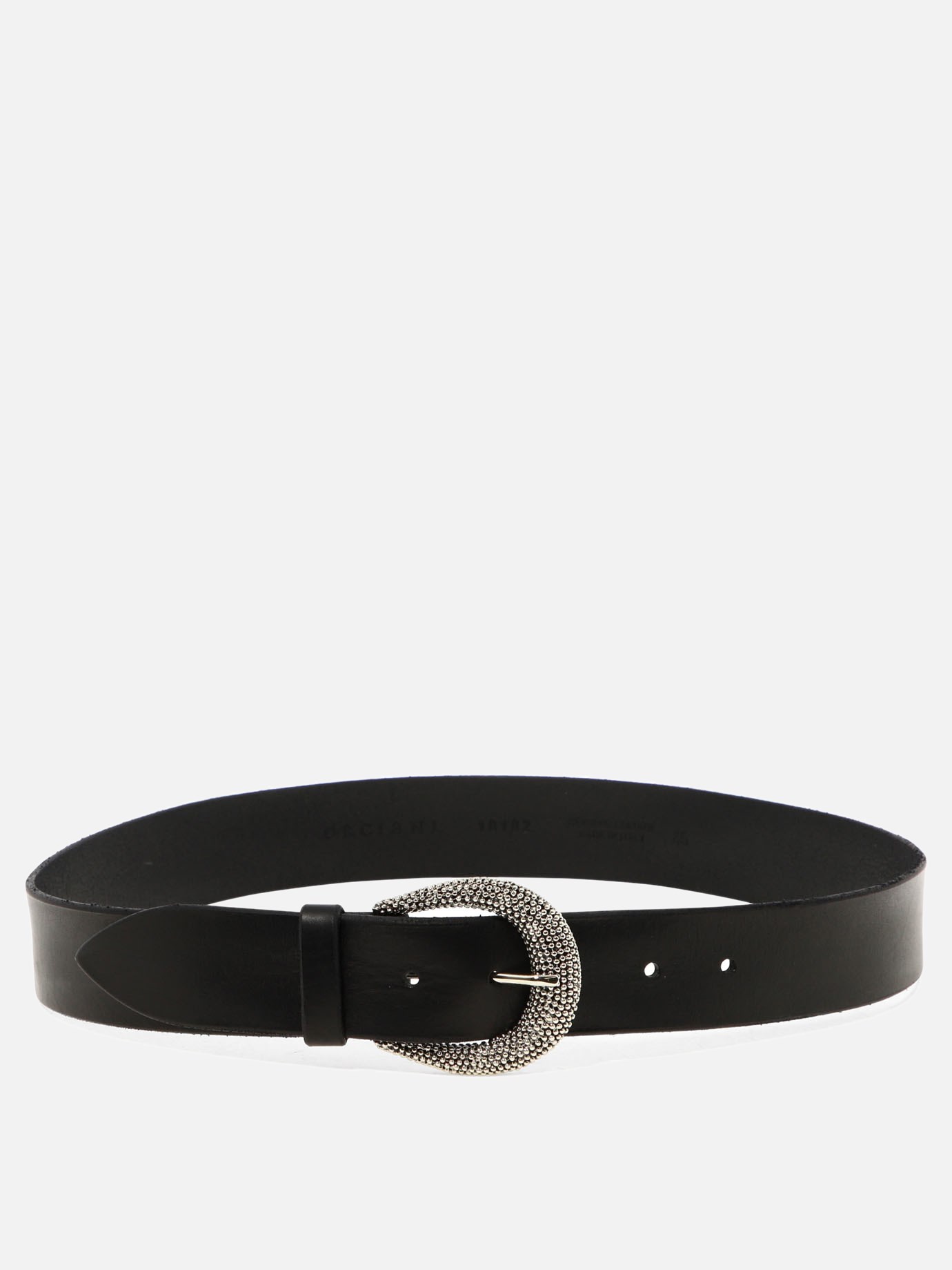 Belt with silver buckle