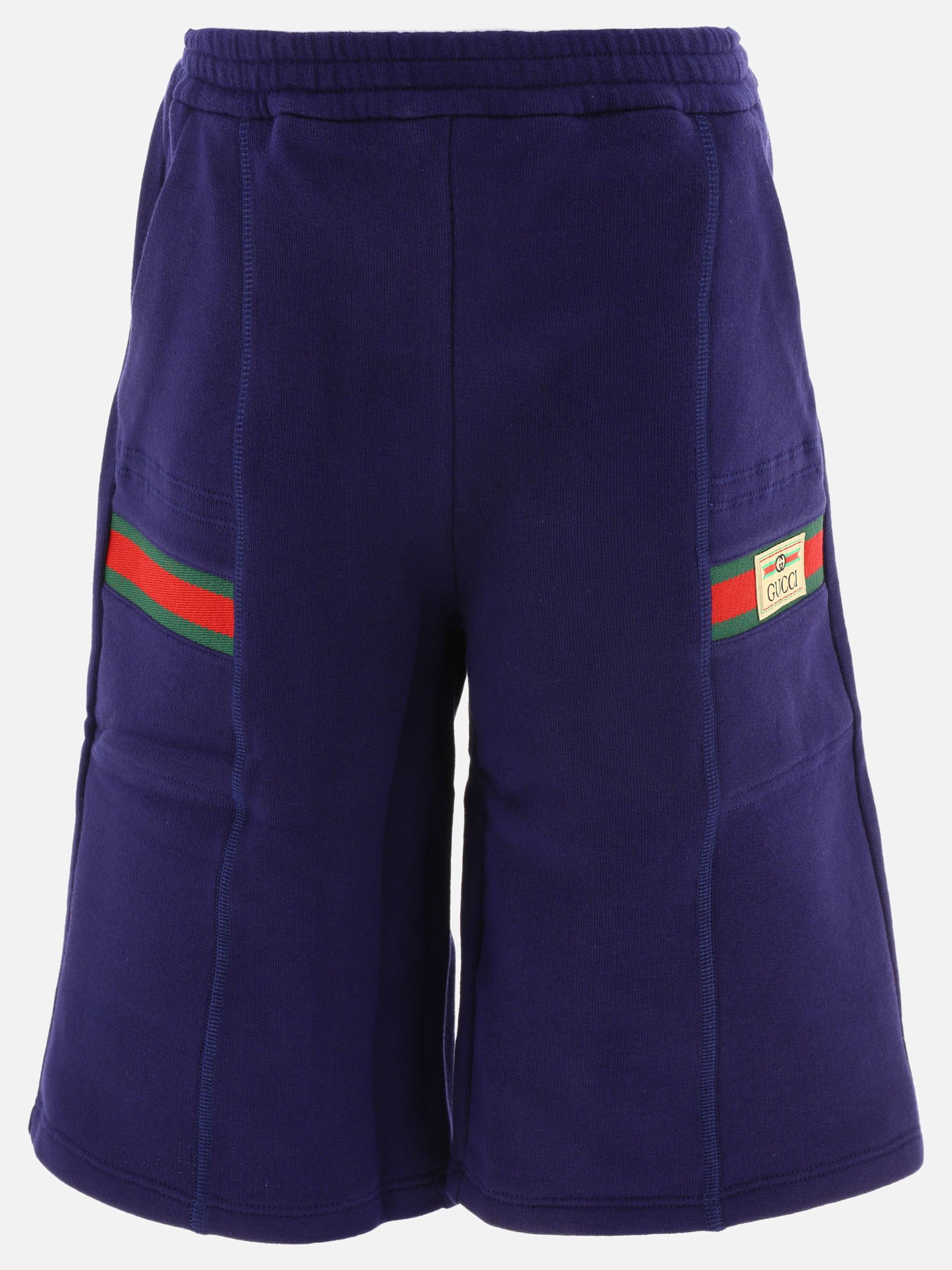Bermuda shorts with web signature by Gucci Kids