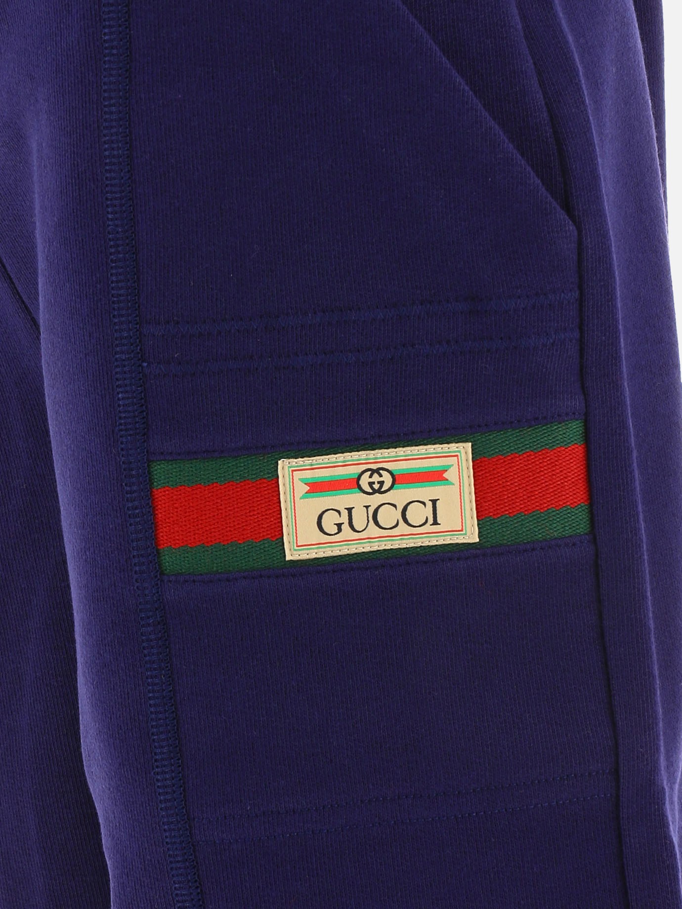 Bermuda shorts with web signature by Gucci Kids