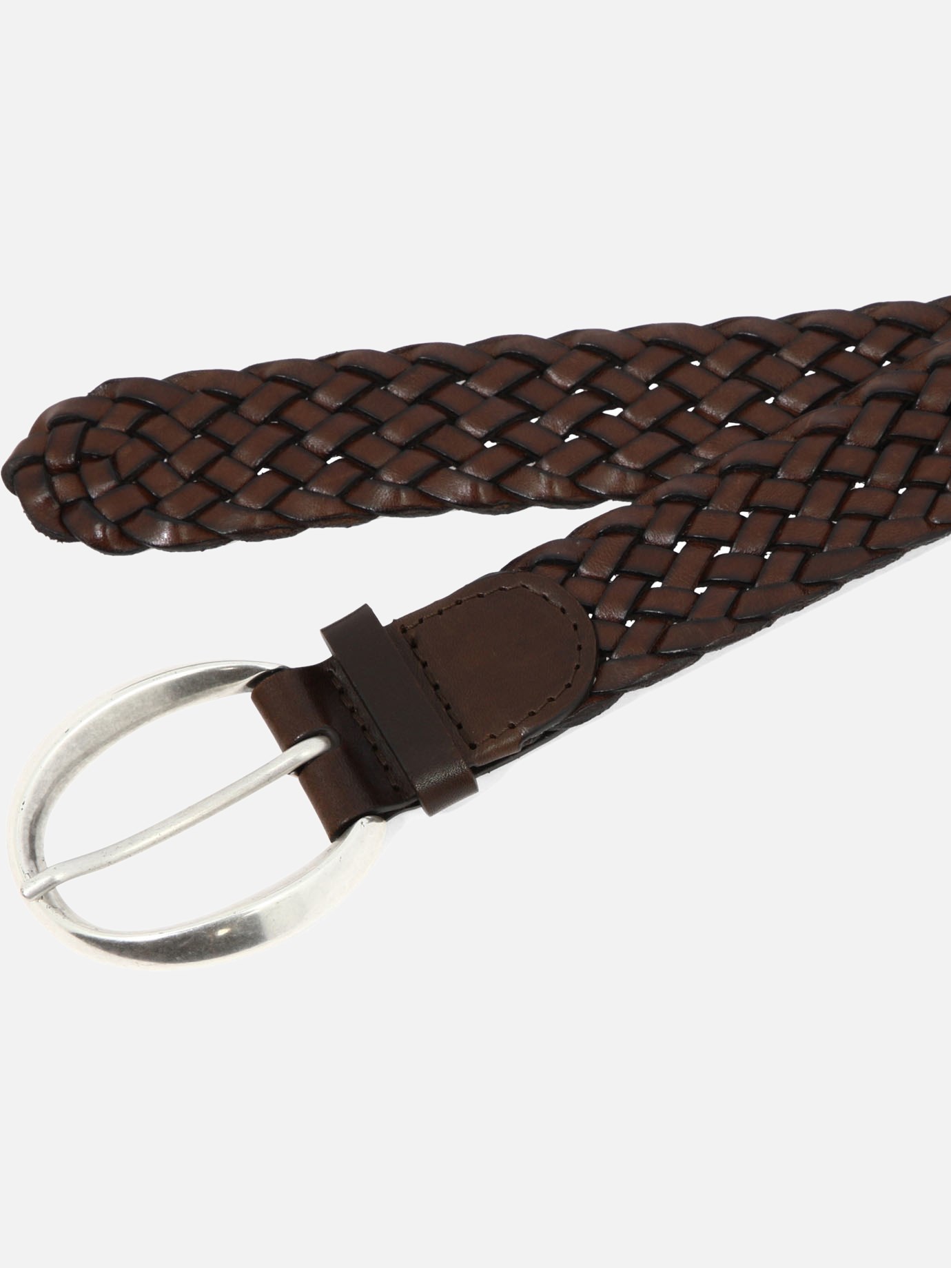Woven leather belt by Orciani
