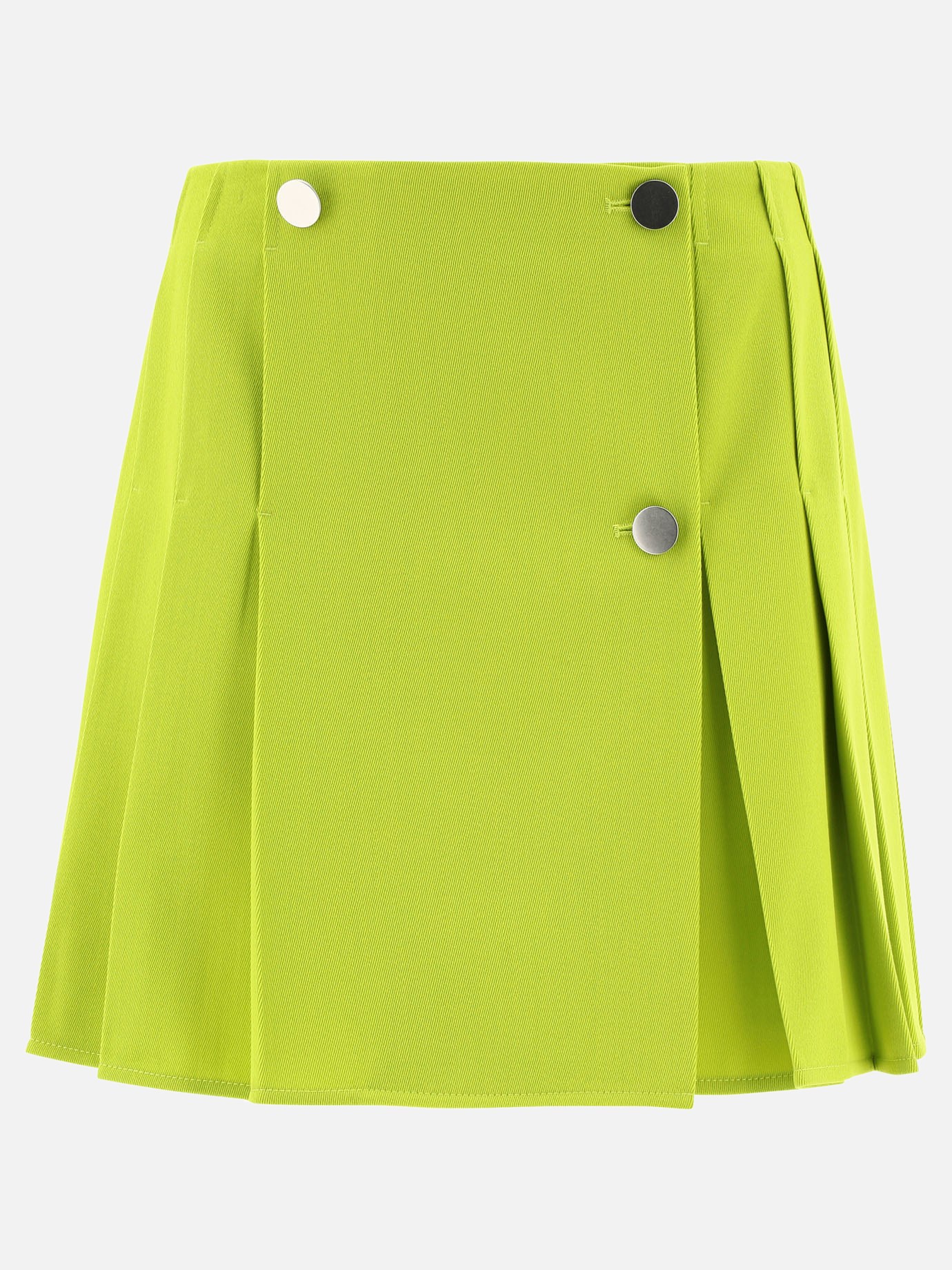 Pleated skirt with buttons