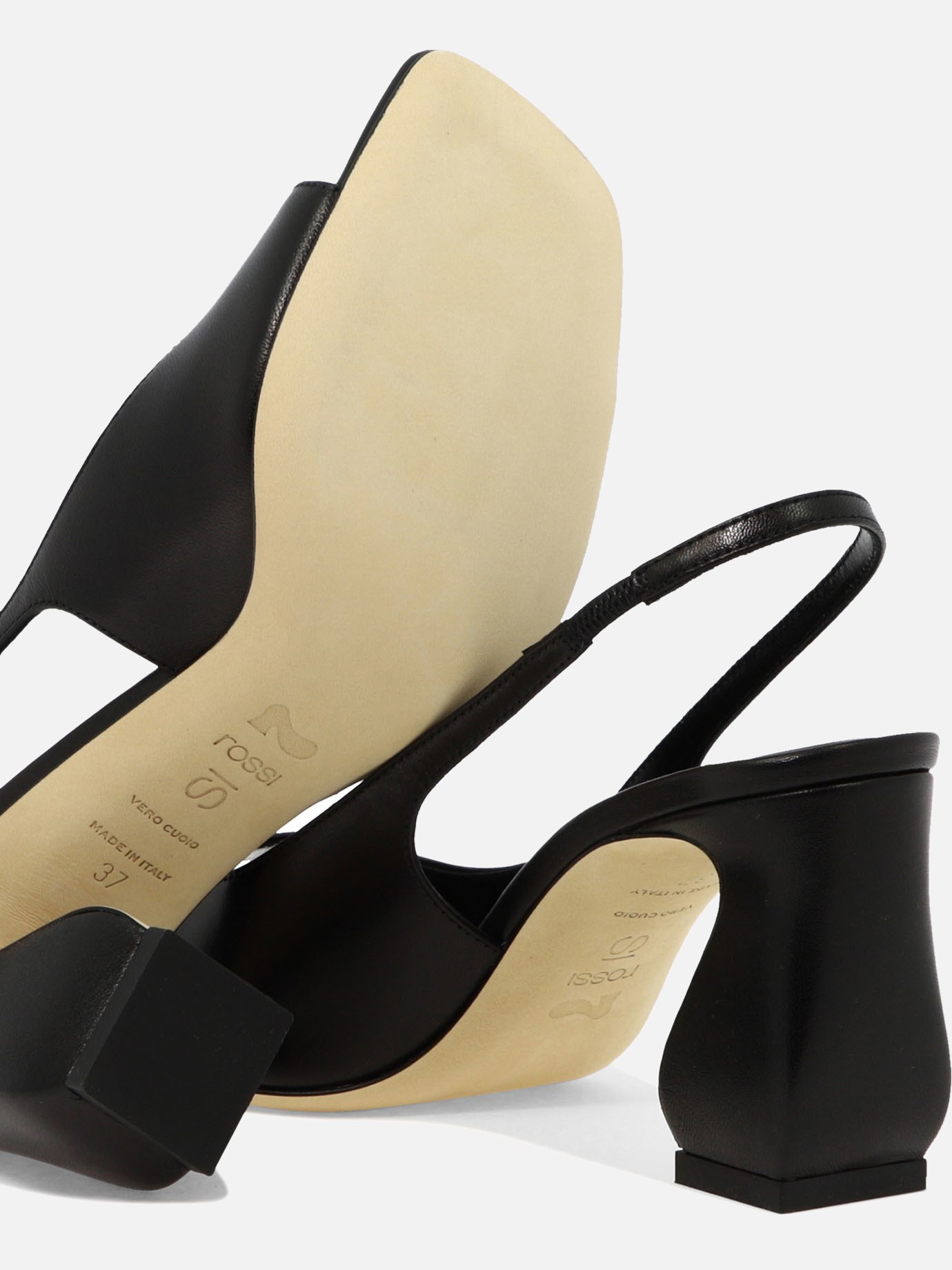 Shaped heel sandals by Si Rossi