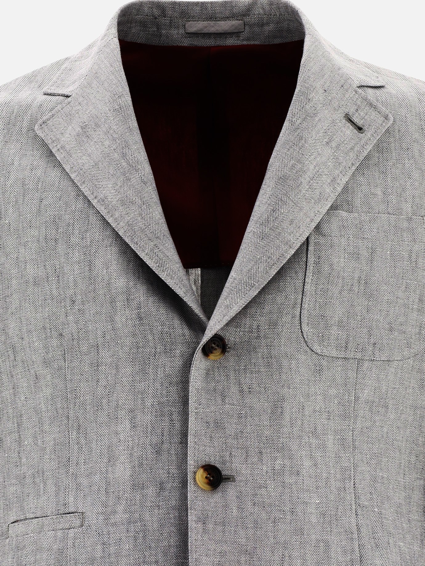 Single-breasted herringbone suit by Brunello Cucinelli