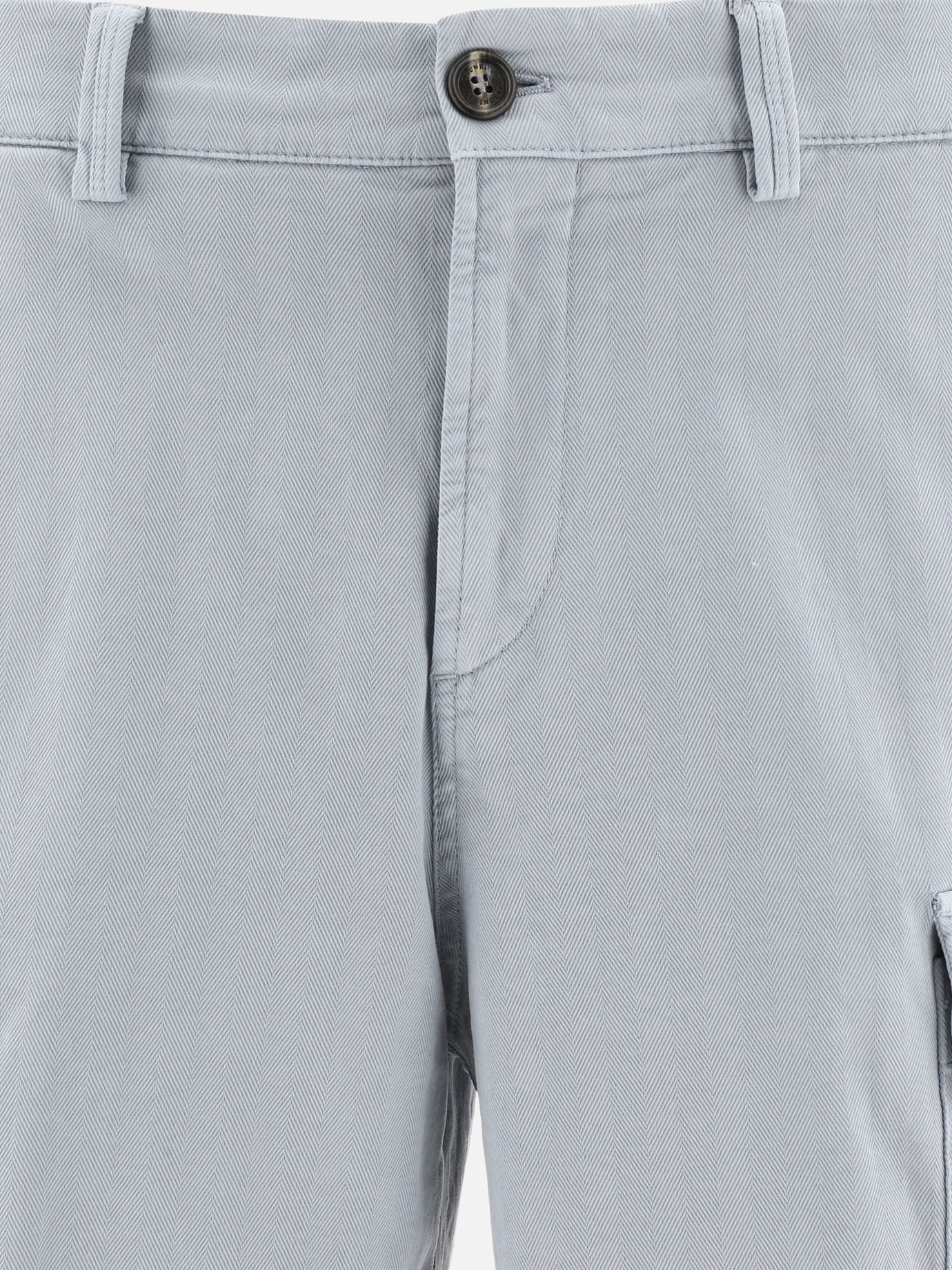 Herringbone cargo shorts by Brunello Cucinelli