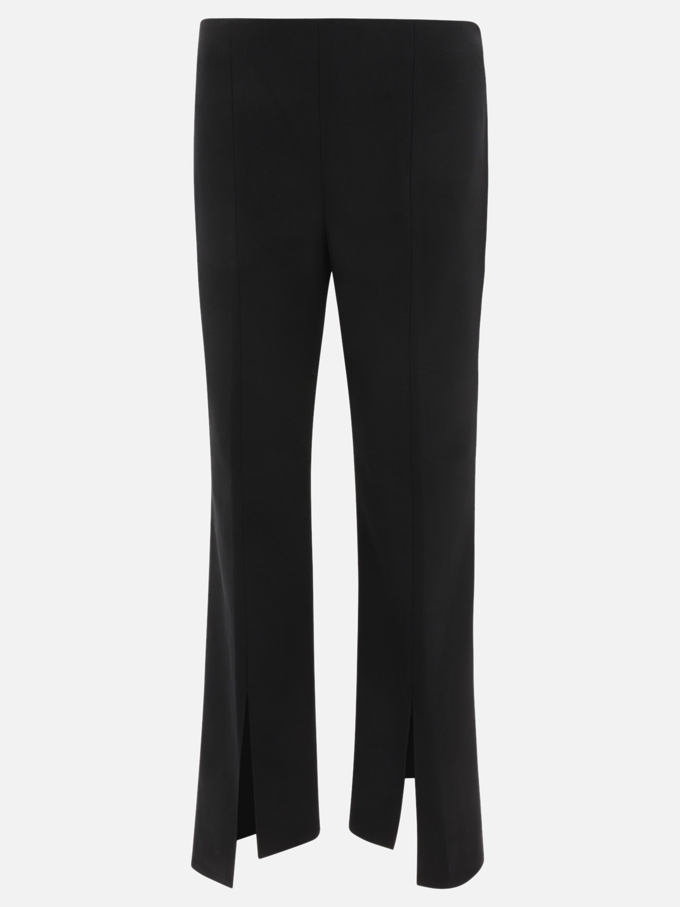 Tailored trousers with slit