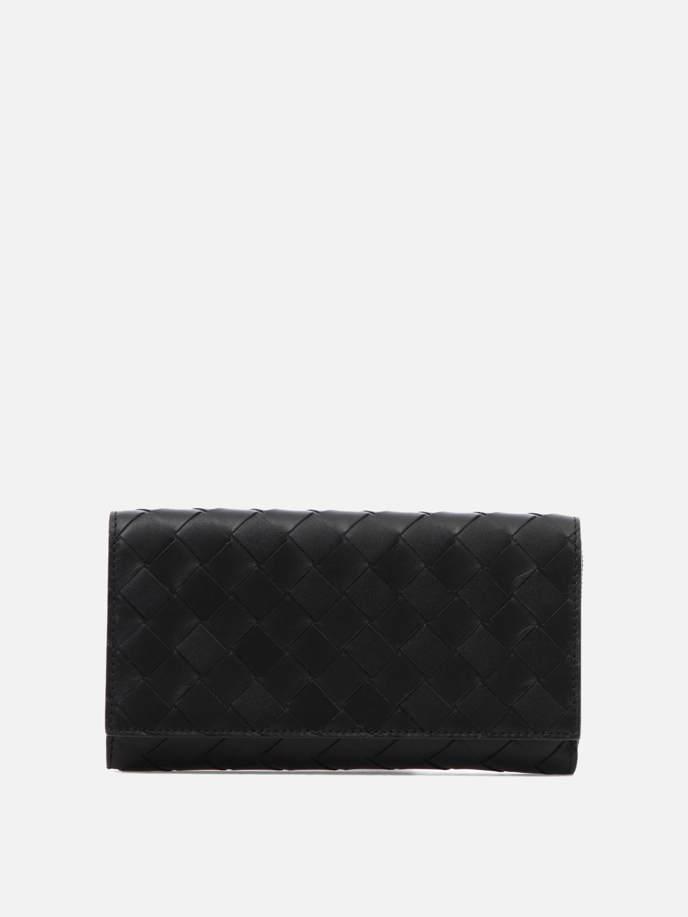 Woven leather wallet