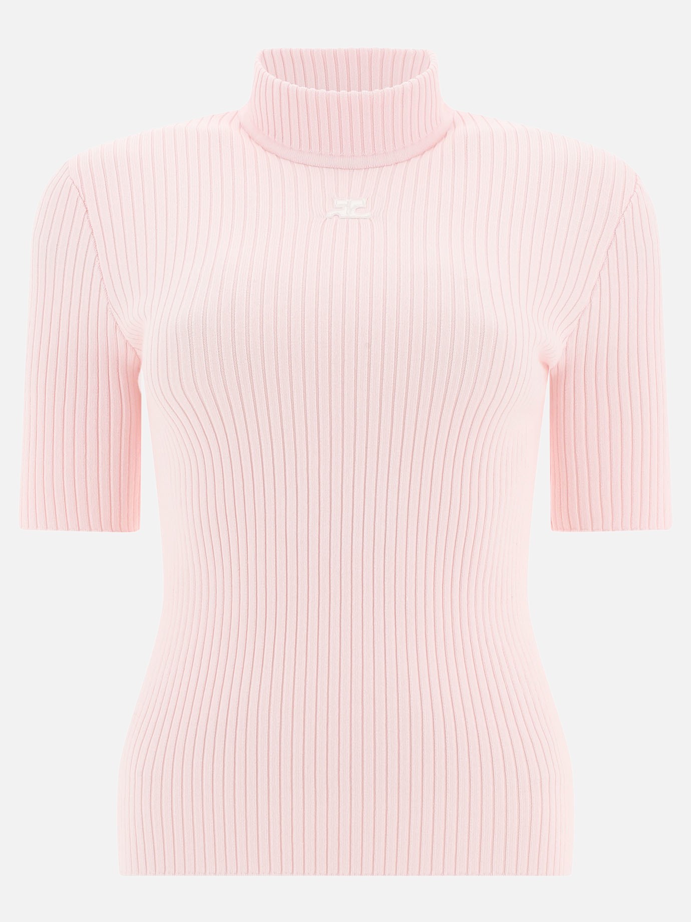 Ribbed sweater with embroidery