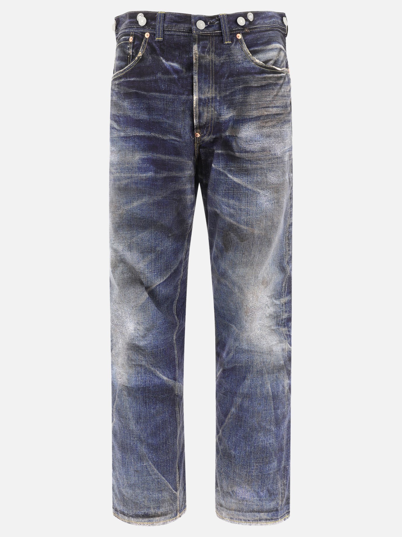 Jeans with denim print
