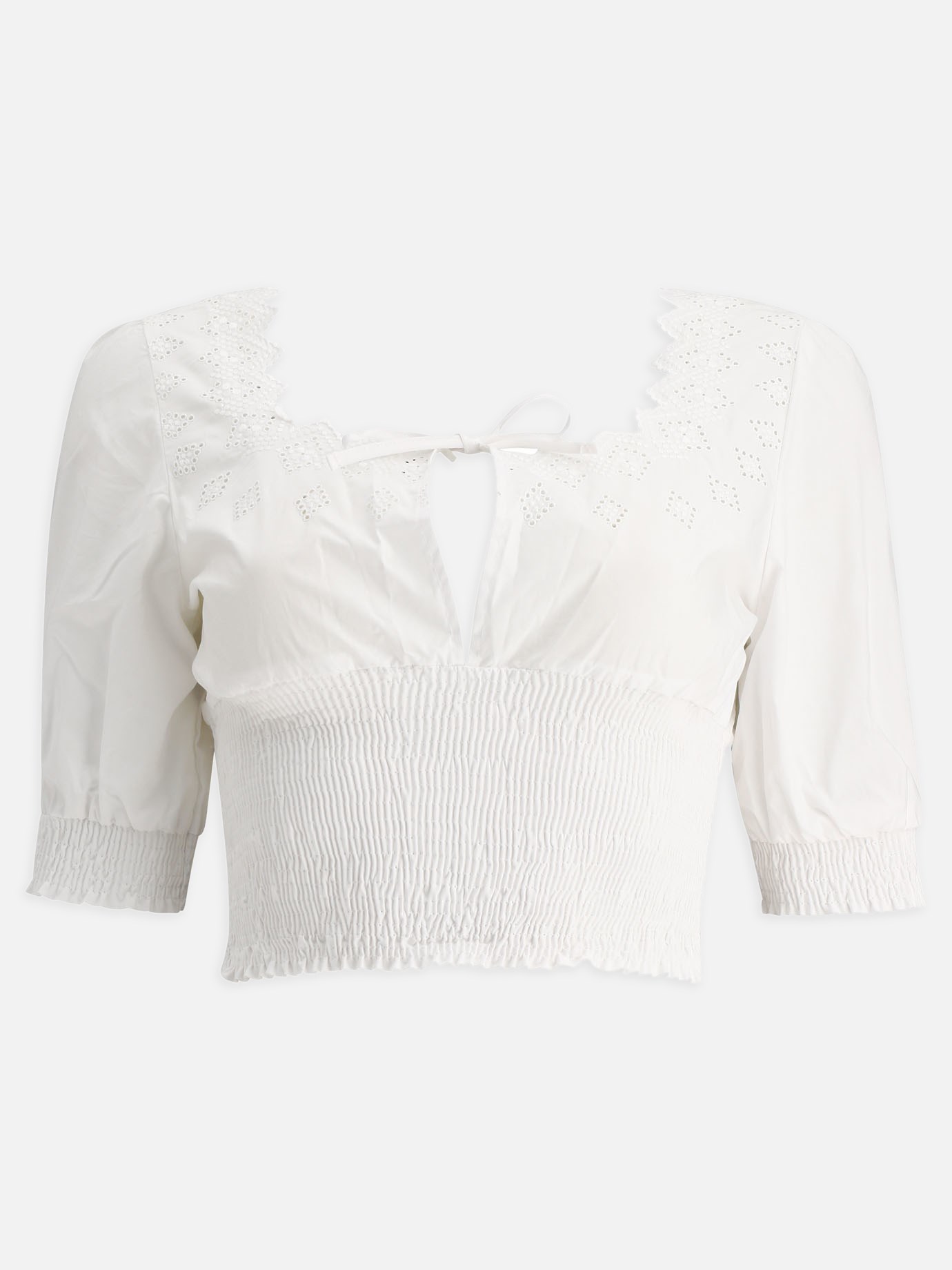 Top with puff sleeves