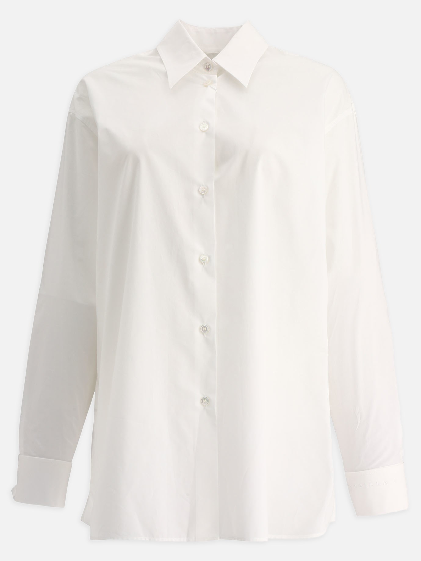 Shirt with embroidered cuffs