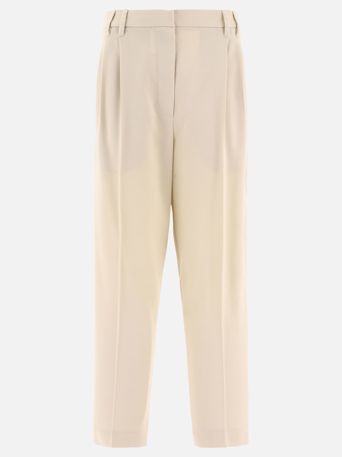 Tailored trousers with rhinestones