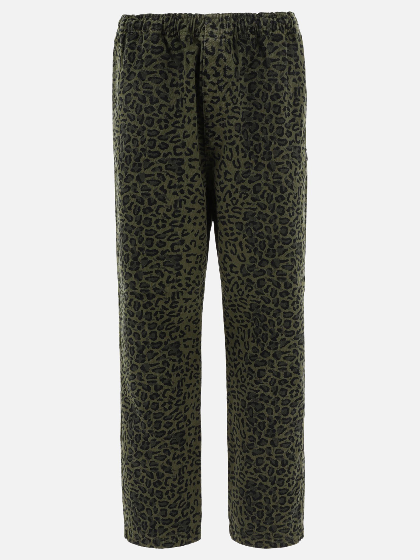 Leopard stretch trousers