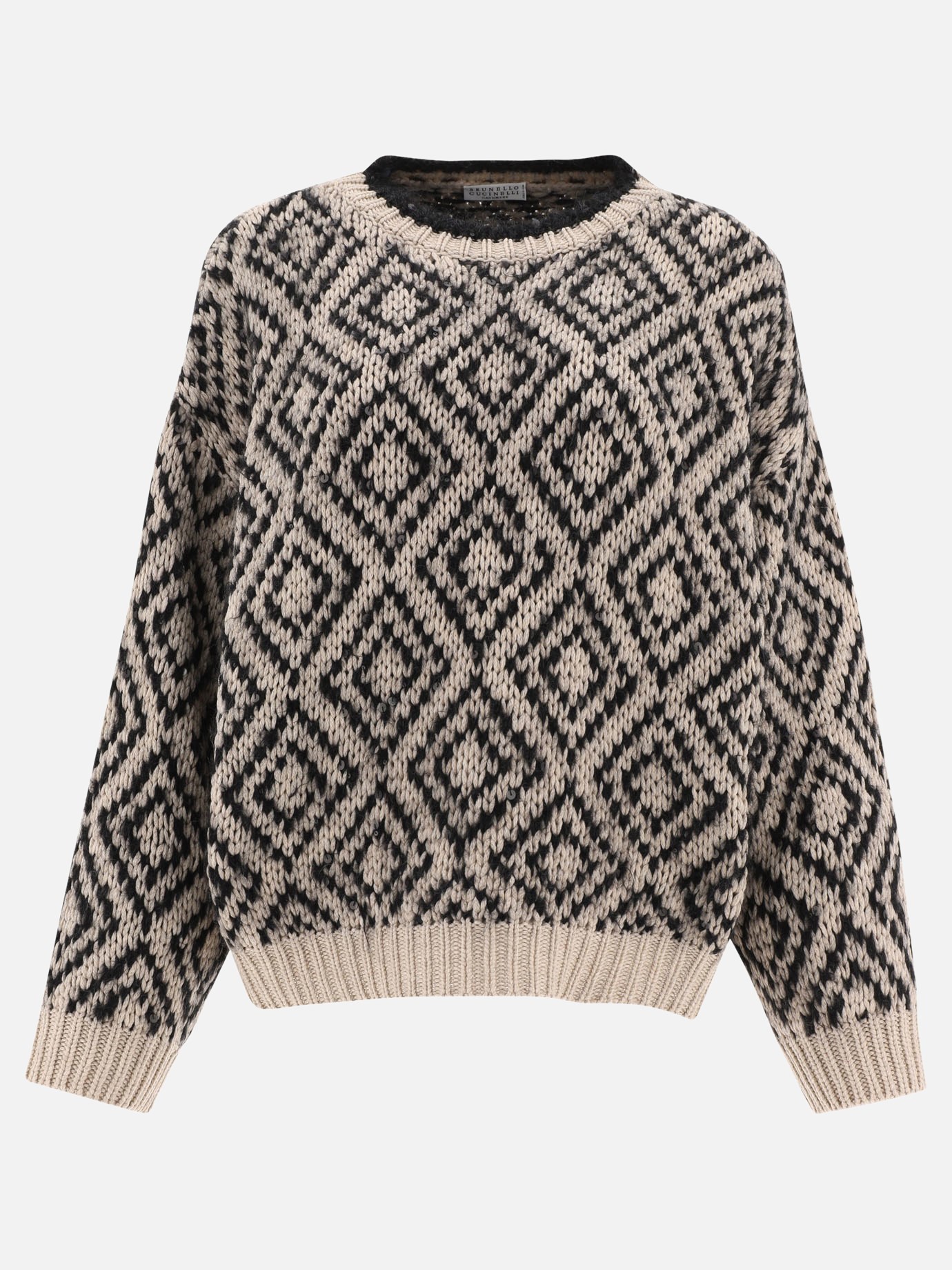 Sequins jacquard sweater