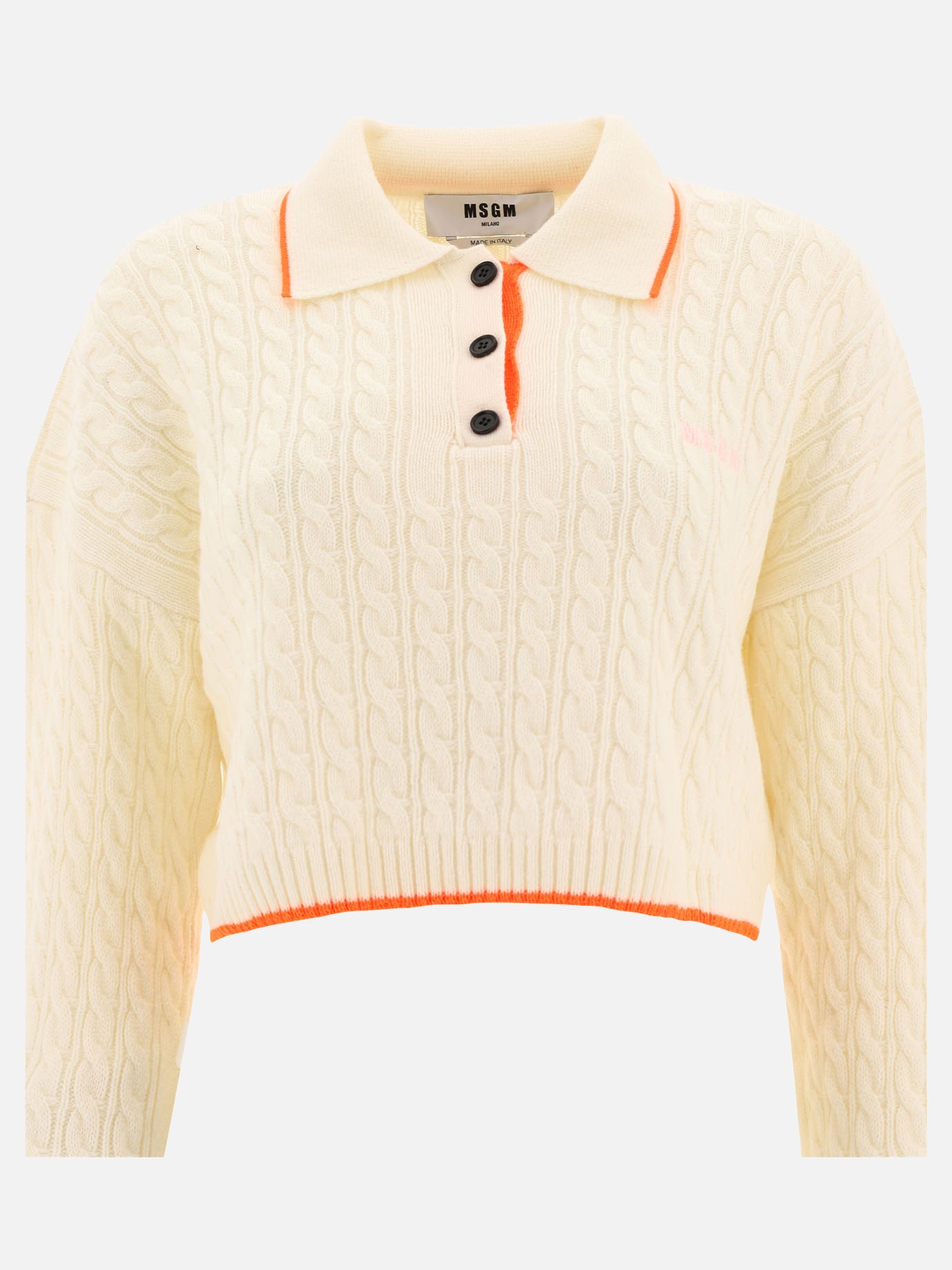 Cable cropped sweater