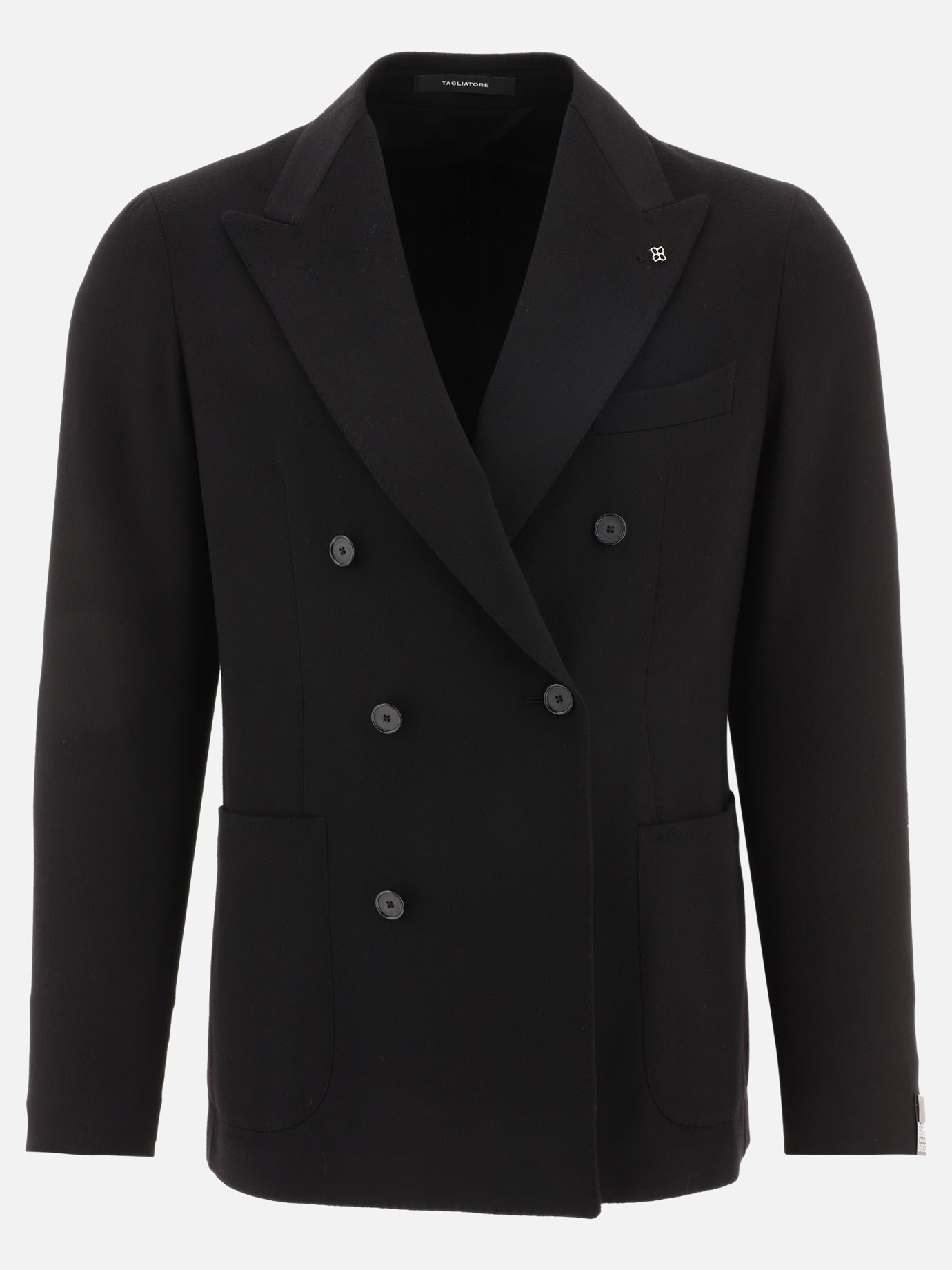 Double-breasted cashmere blazer