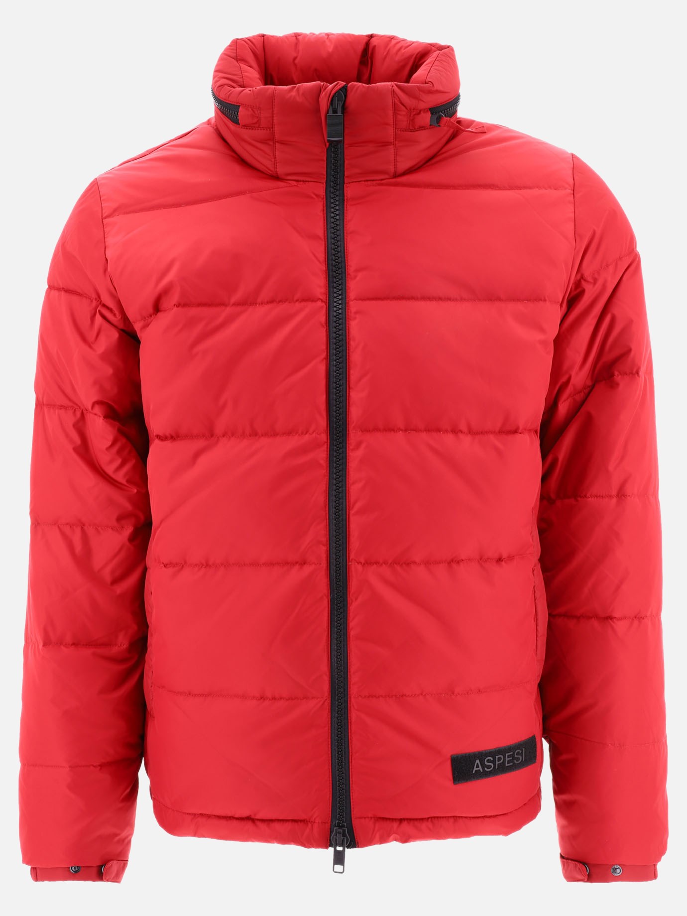 Down jacket with pacakble hood