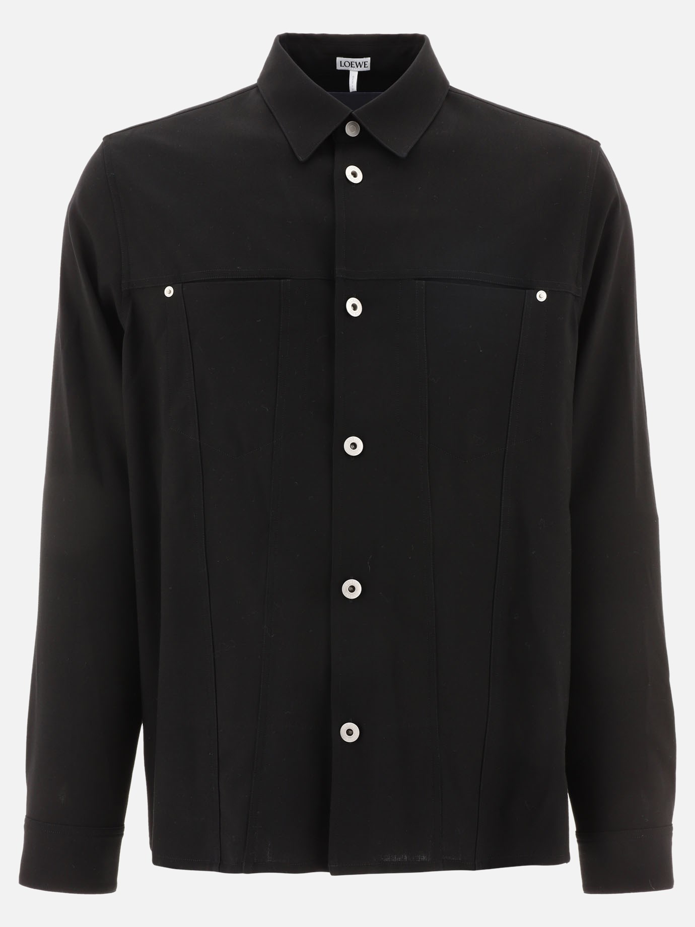 Overshirt with metal buttons