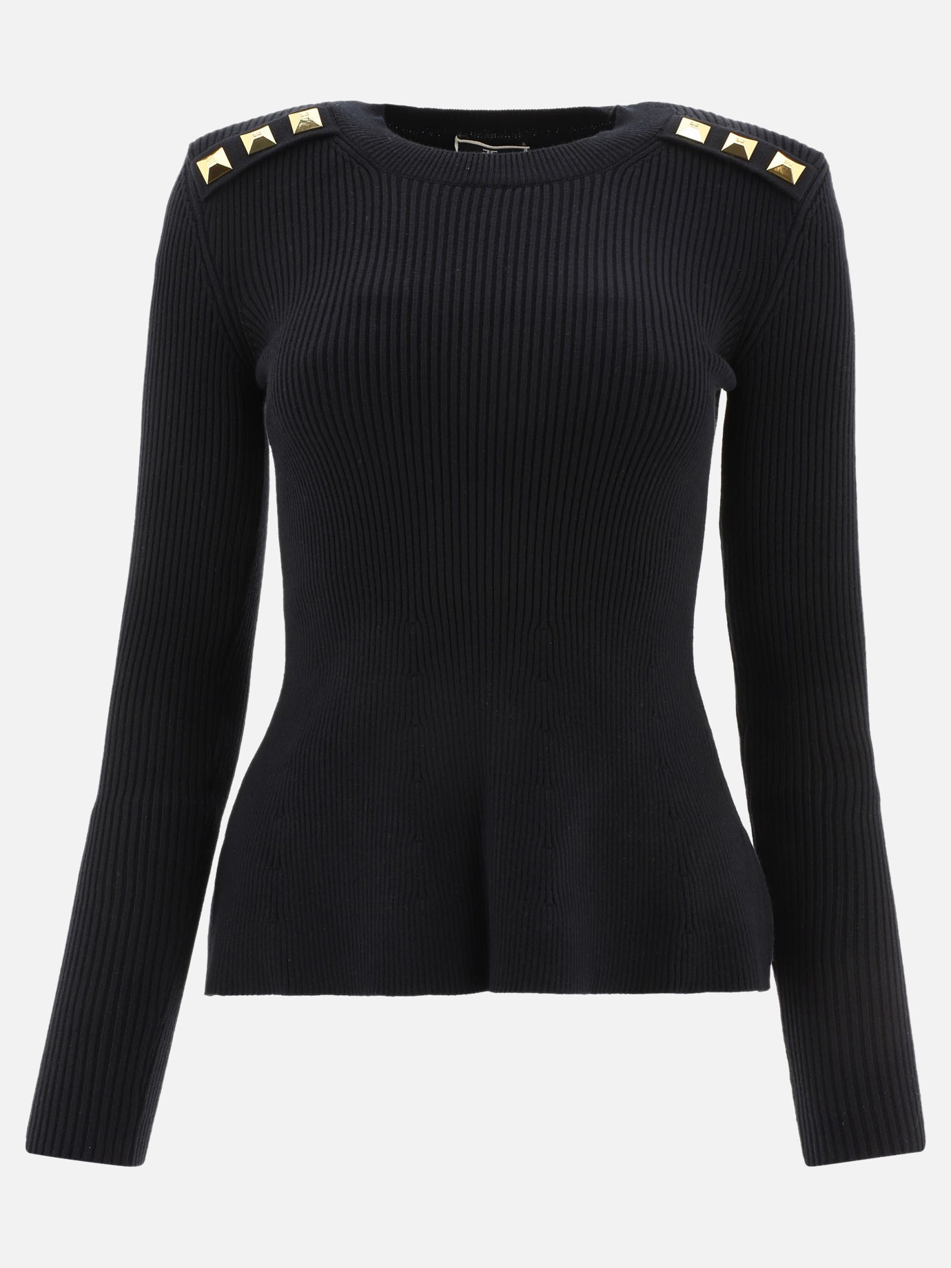 Ribbed sweater with studs