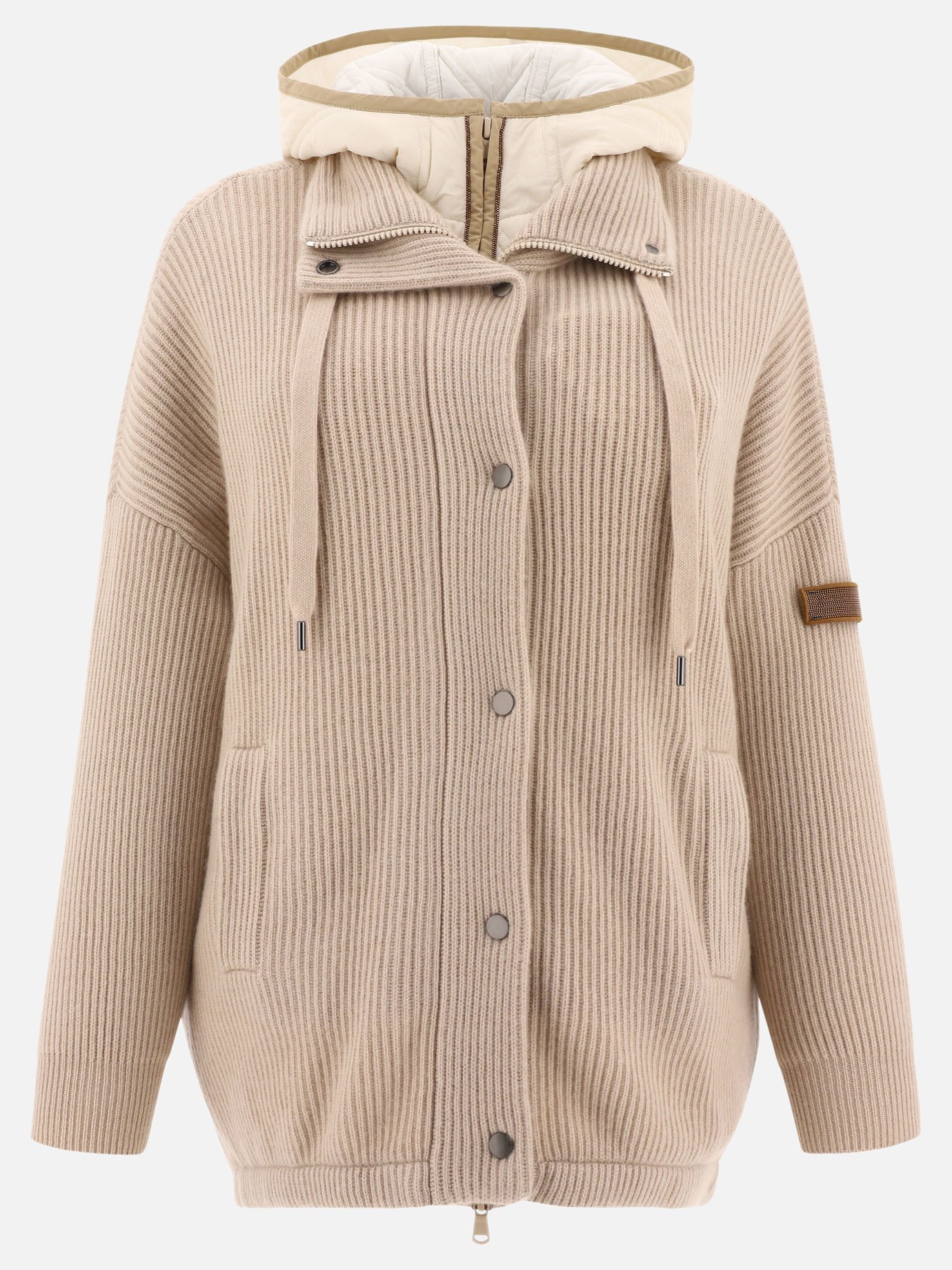 Down jacket in ribbed tricotby Brunello Cucinelli - 0