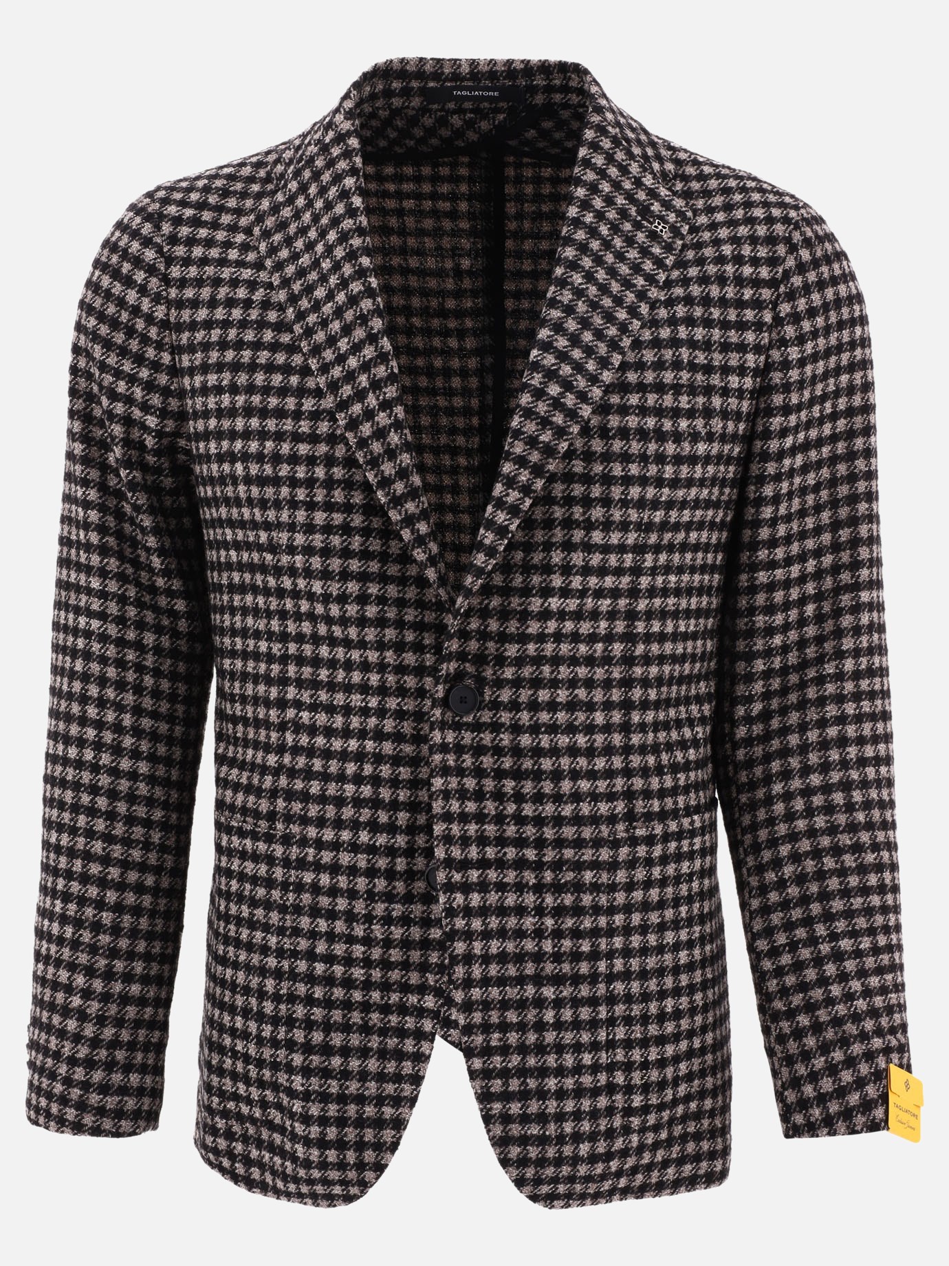 Single-breasted hound's-tooth checked blazer