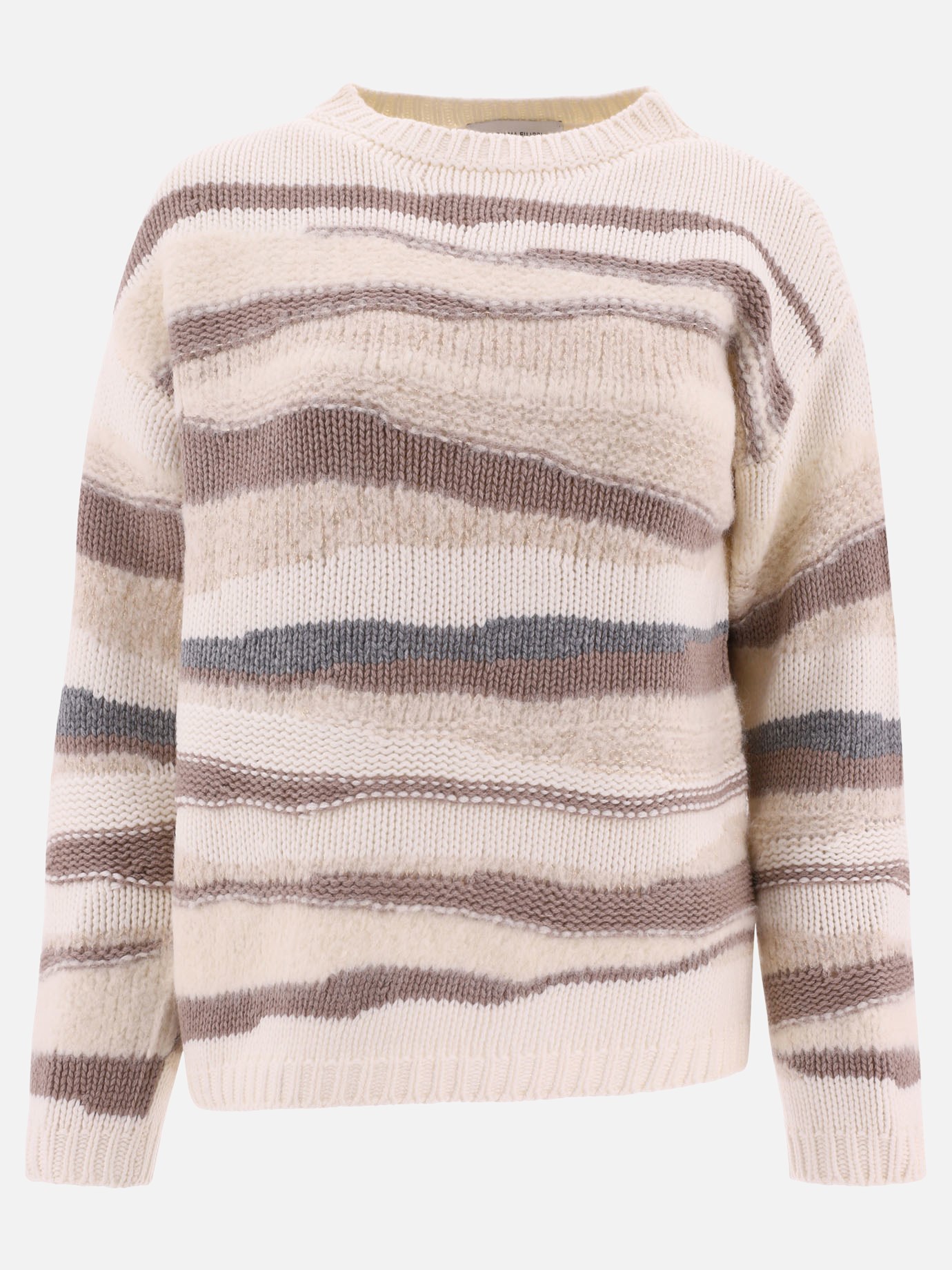 Striped lamé sweater