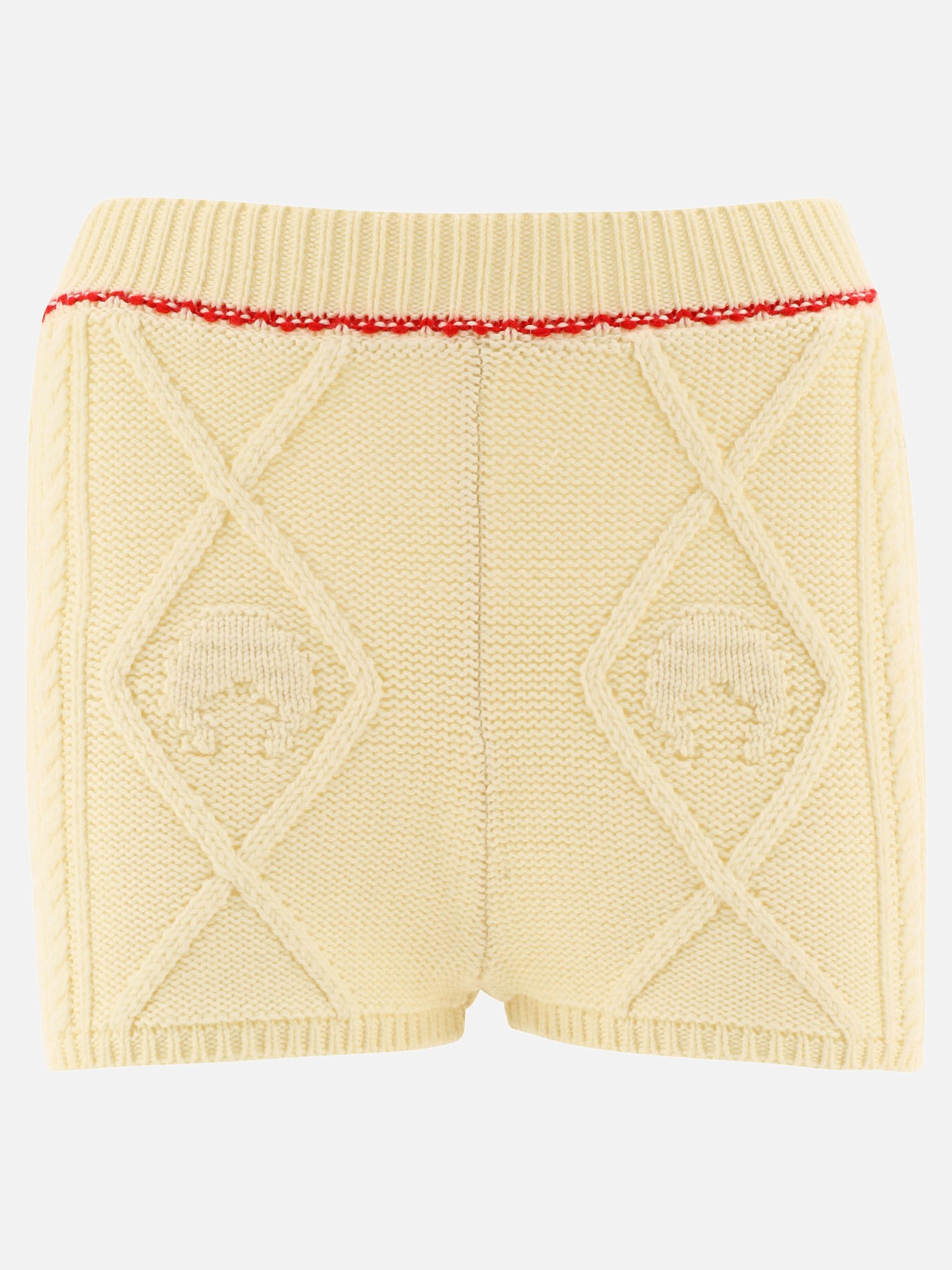 Cable-knit shorts