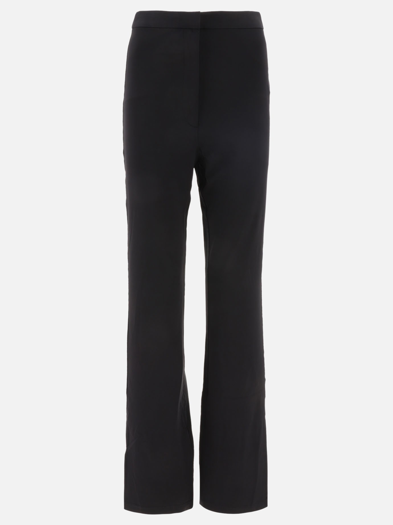 Flared trousers with slit