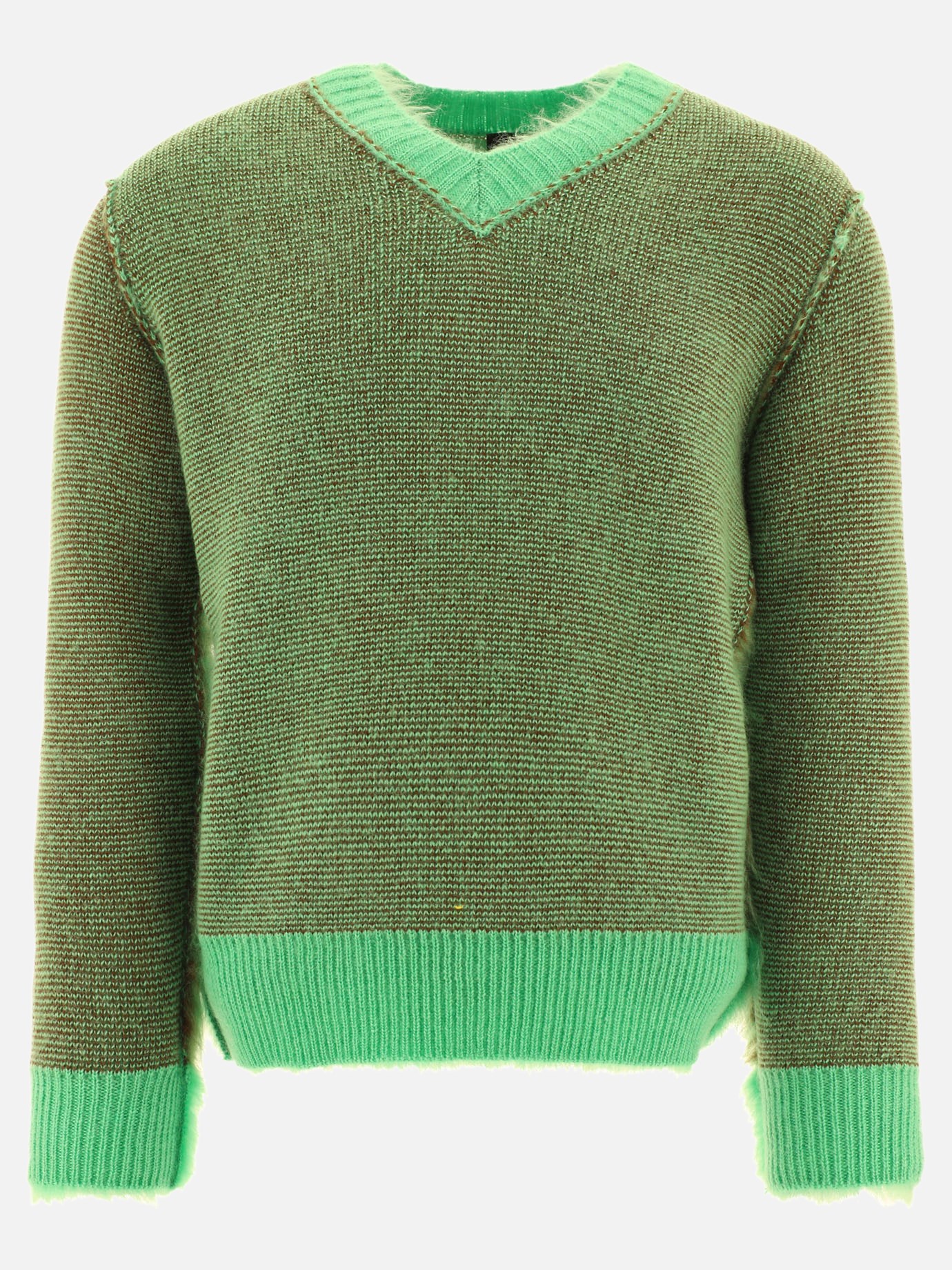 Brushed reversible sweater