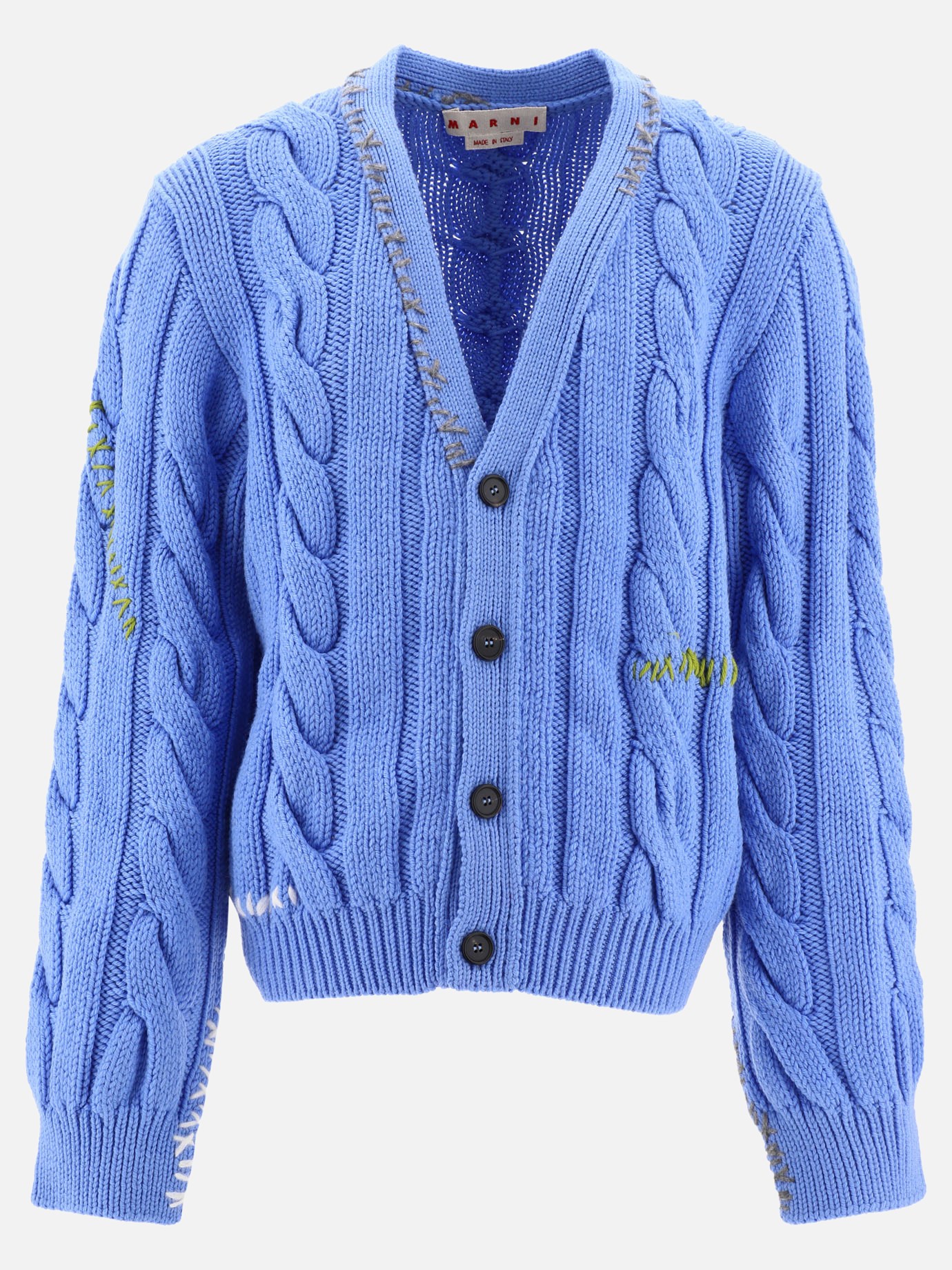 Cable-knit cardigan