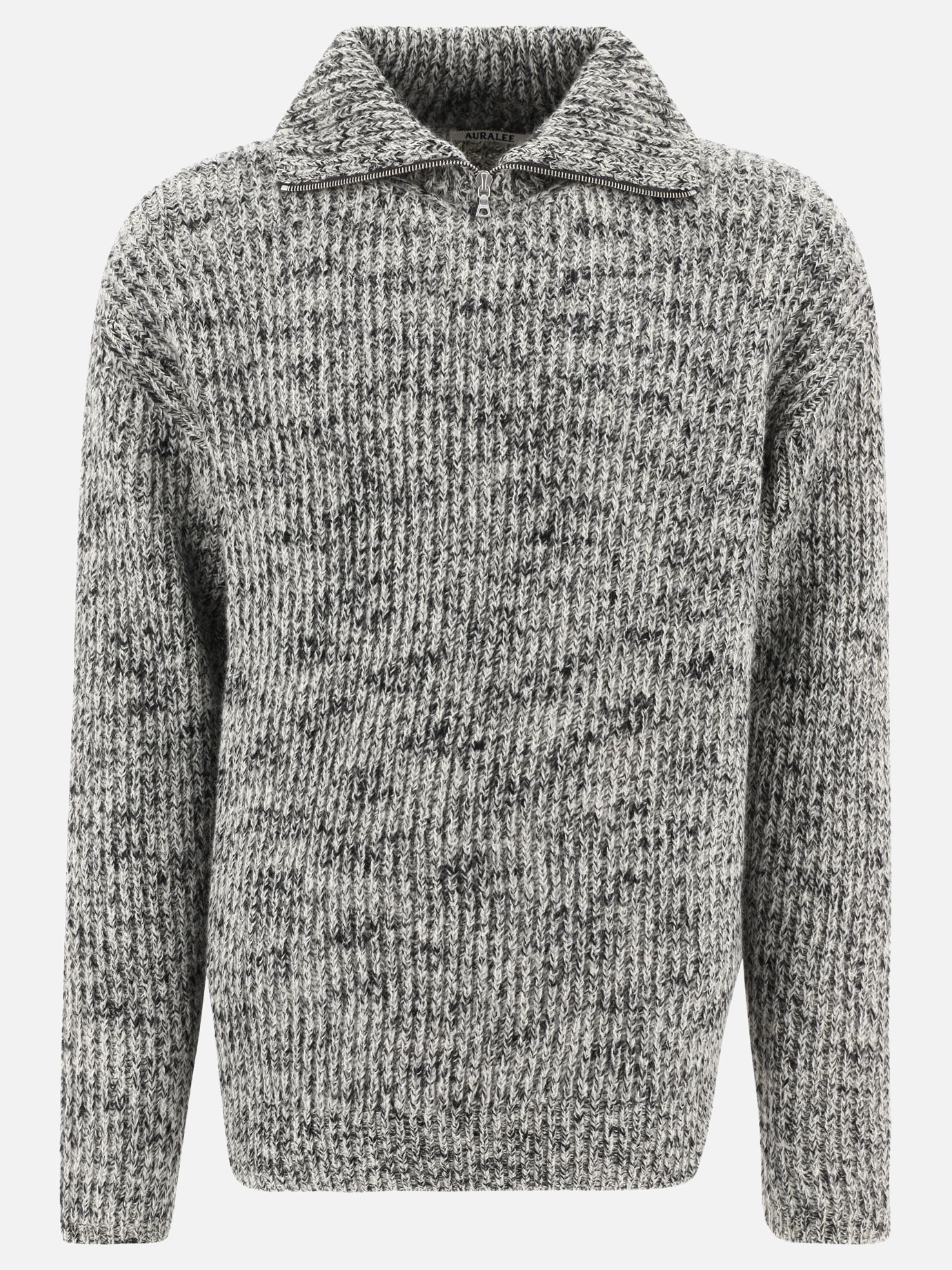 Ribbed mélange sweater