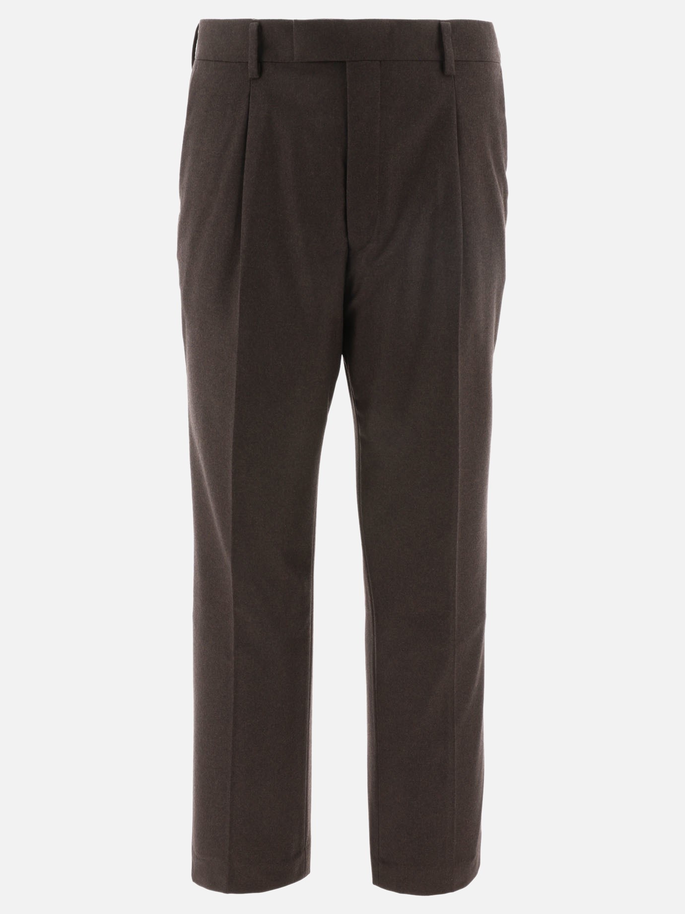 Flannel tailored trousers